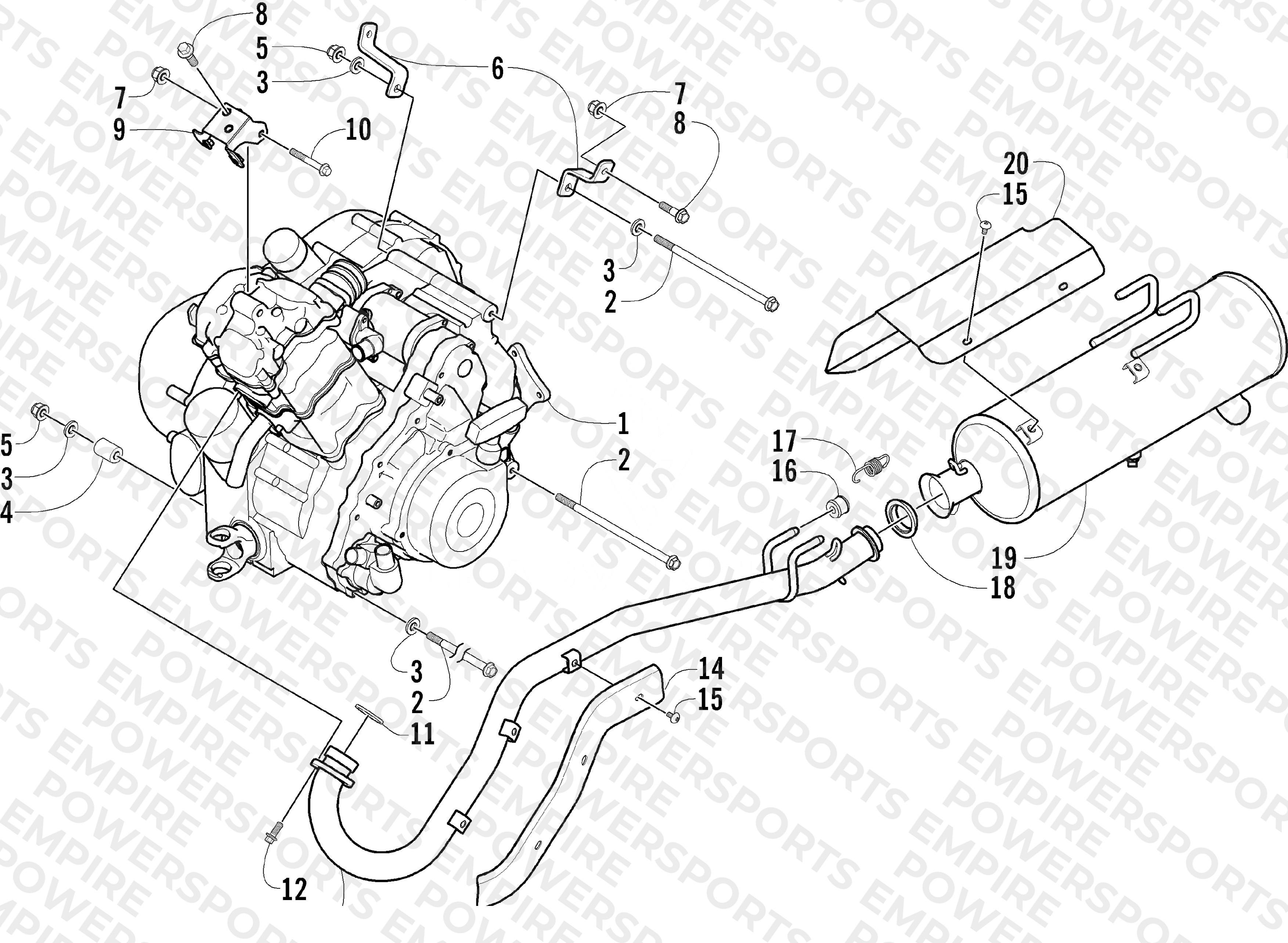 ENGINE AND EXHAUST