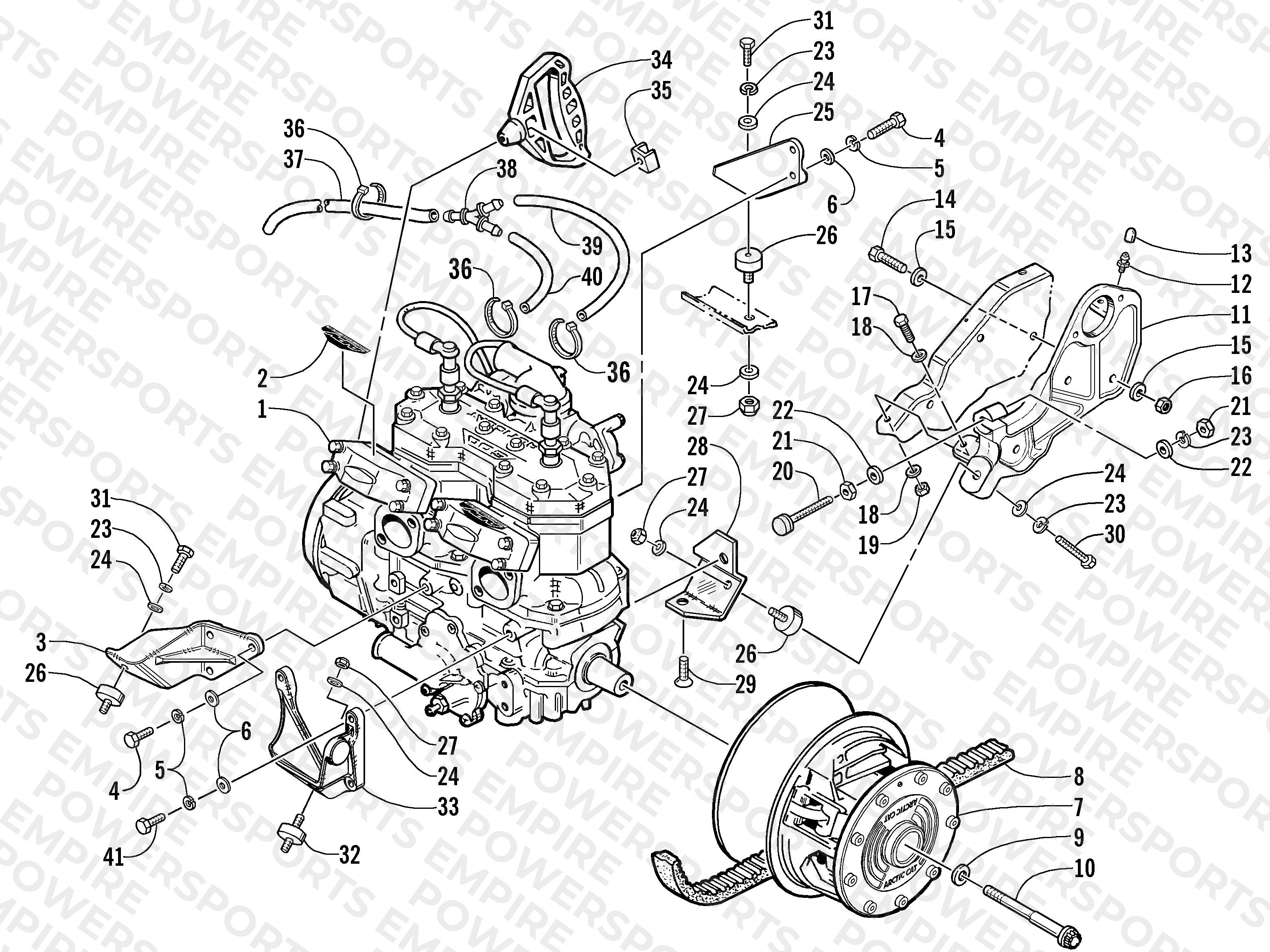 ENGINE AND RELATED PARTS