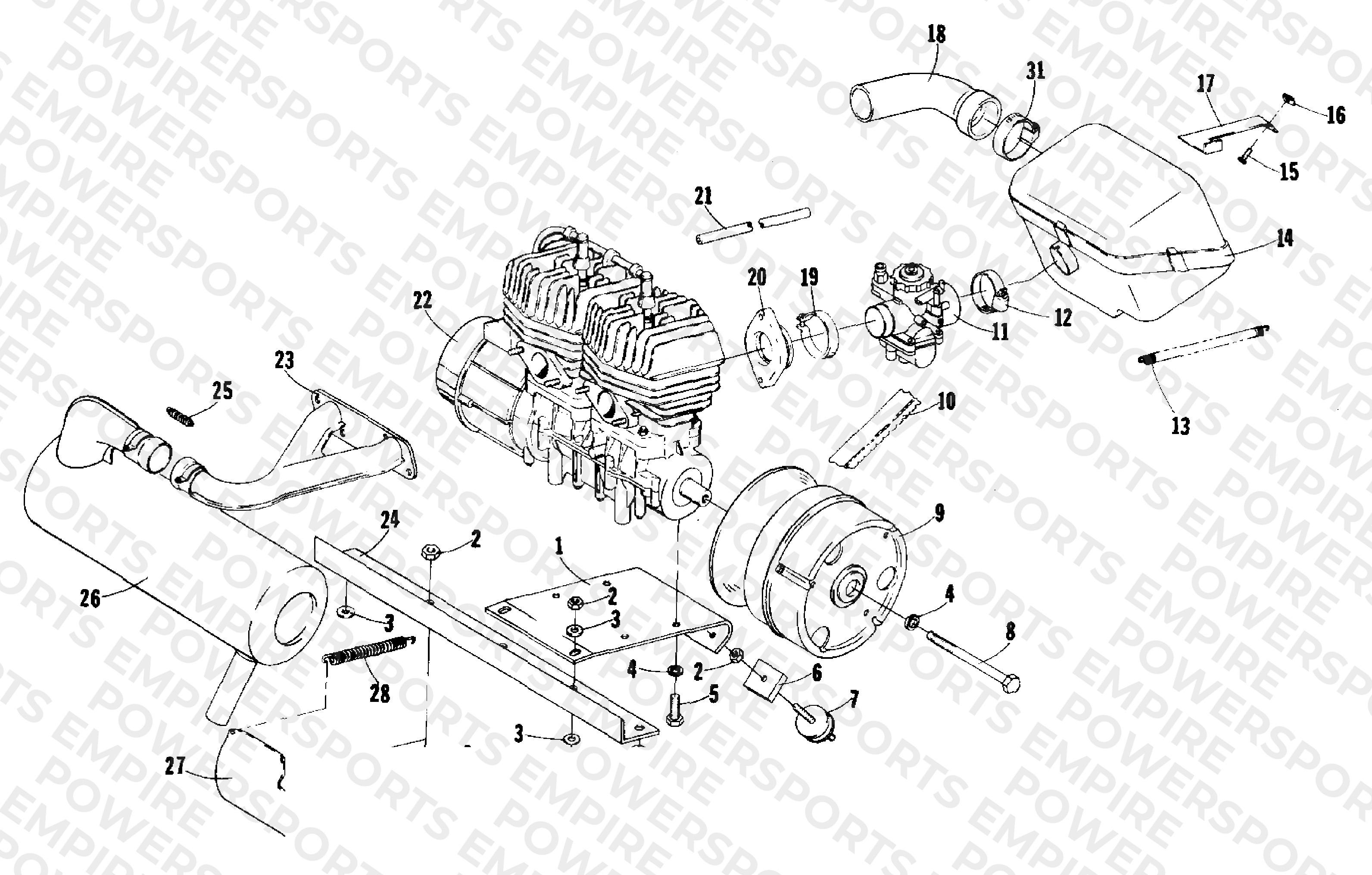 ENGINE AND RELATED PARTS