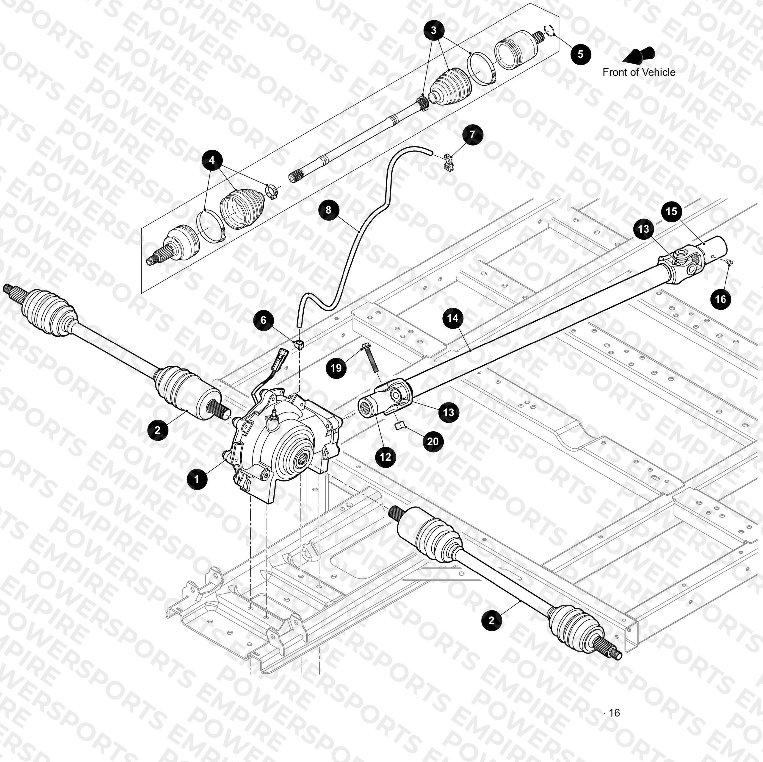 FRONT DRIVE GEARCASEAXLES