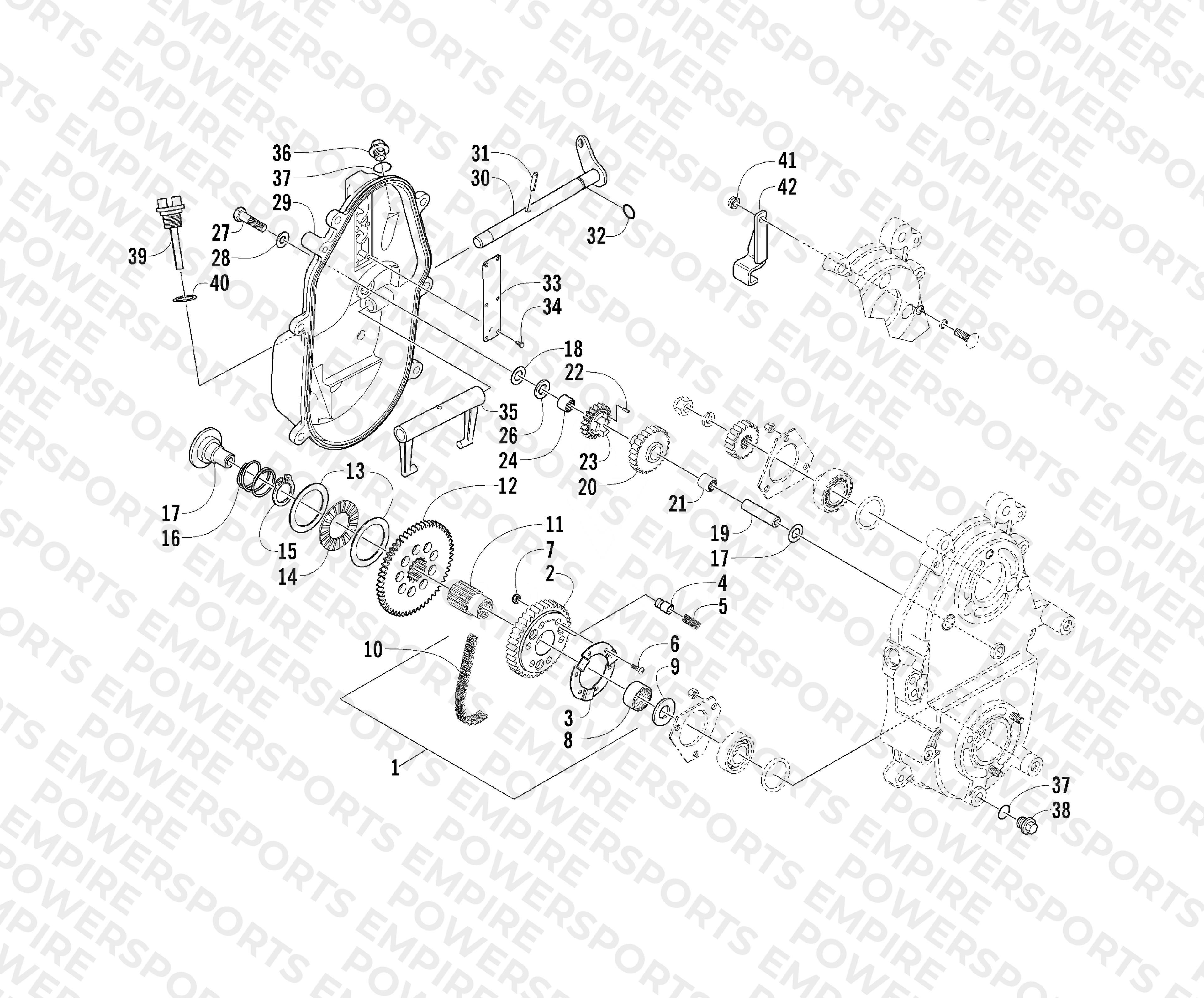 DRIVE/REVERSE DROPCASE ASSEMBLY (Optional)