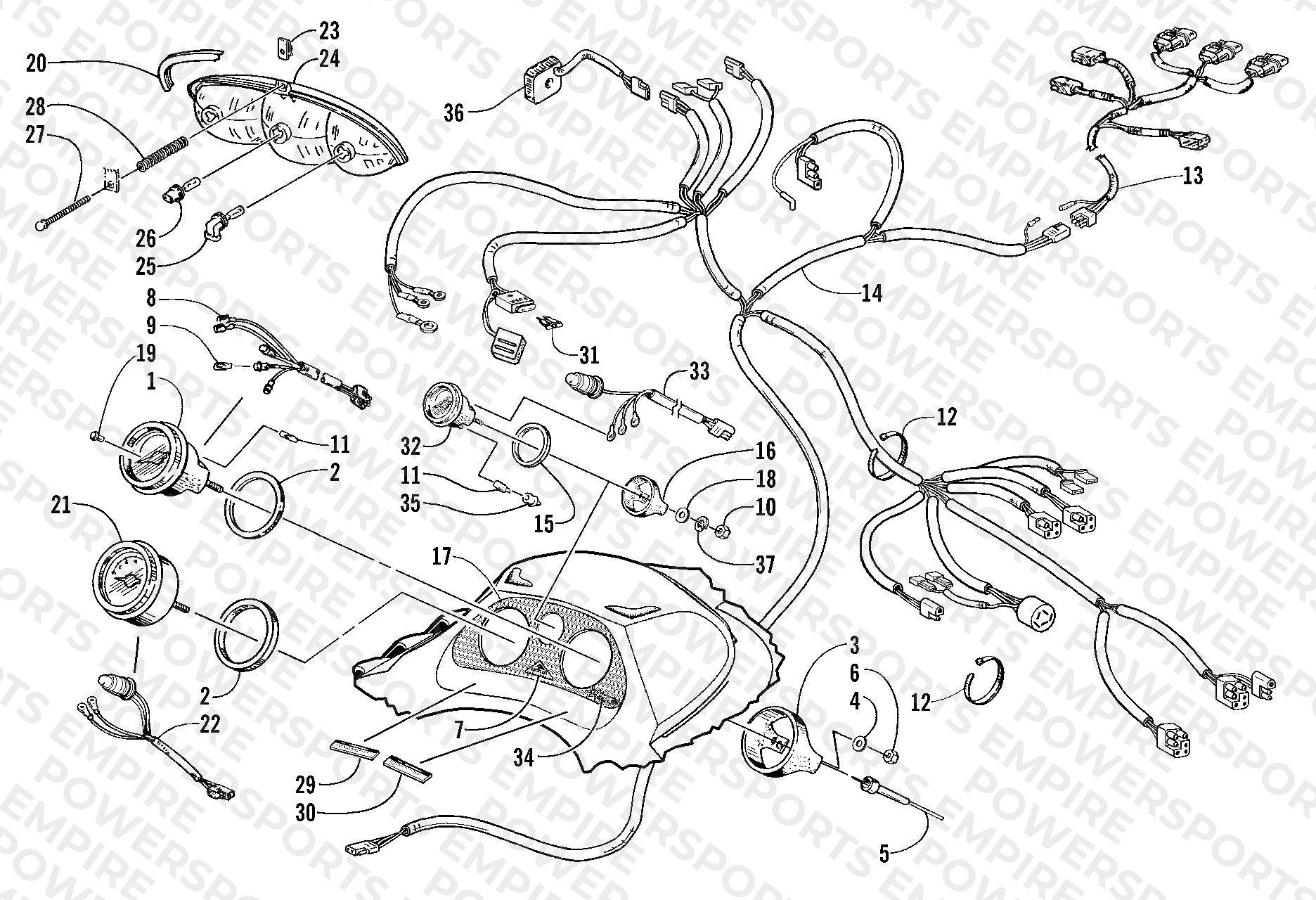 HEADLIGHT, INSTRUMENTS, AND WIRING ASSEMBLIES