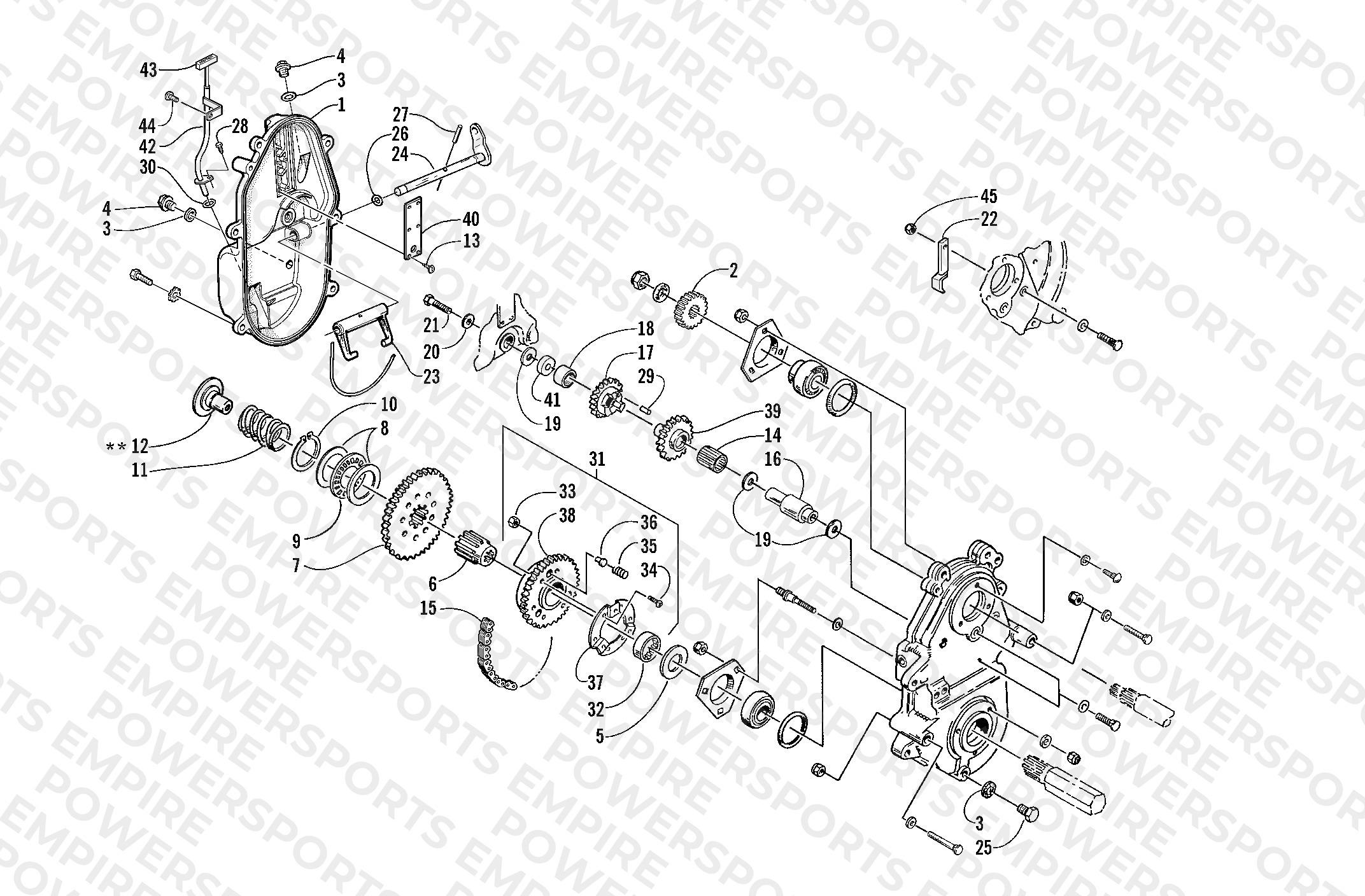 DRIVE/REVERSE DROPCASE ASSEMBLY (Optional)