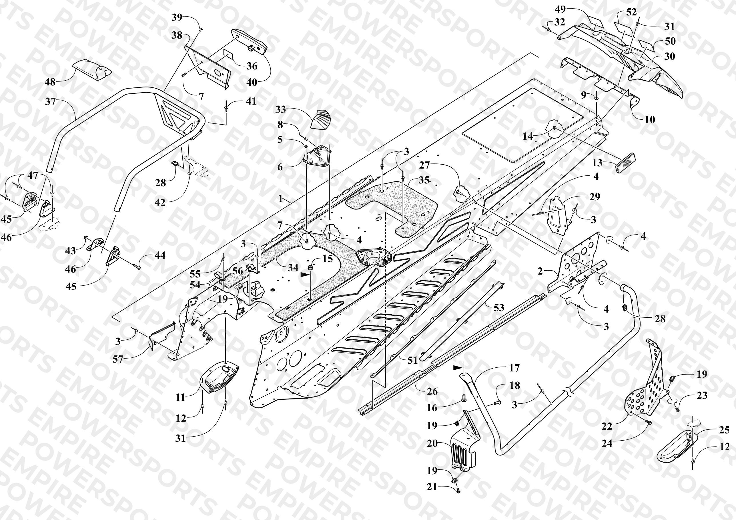 TUNNEL AND SNOWFLAP ASSEMBLY