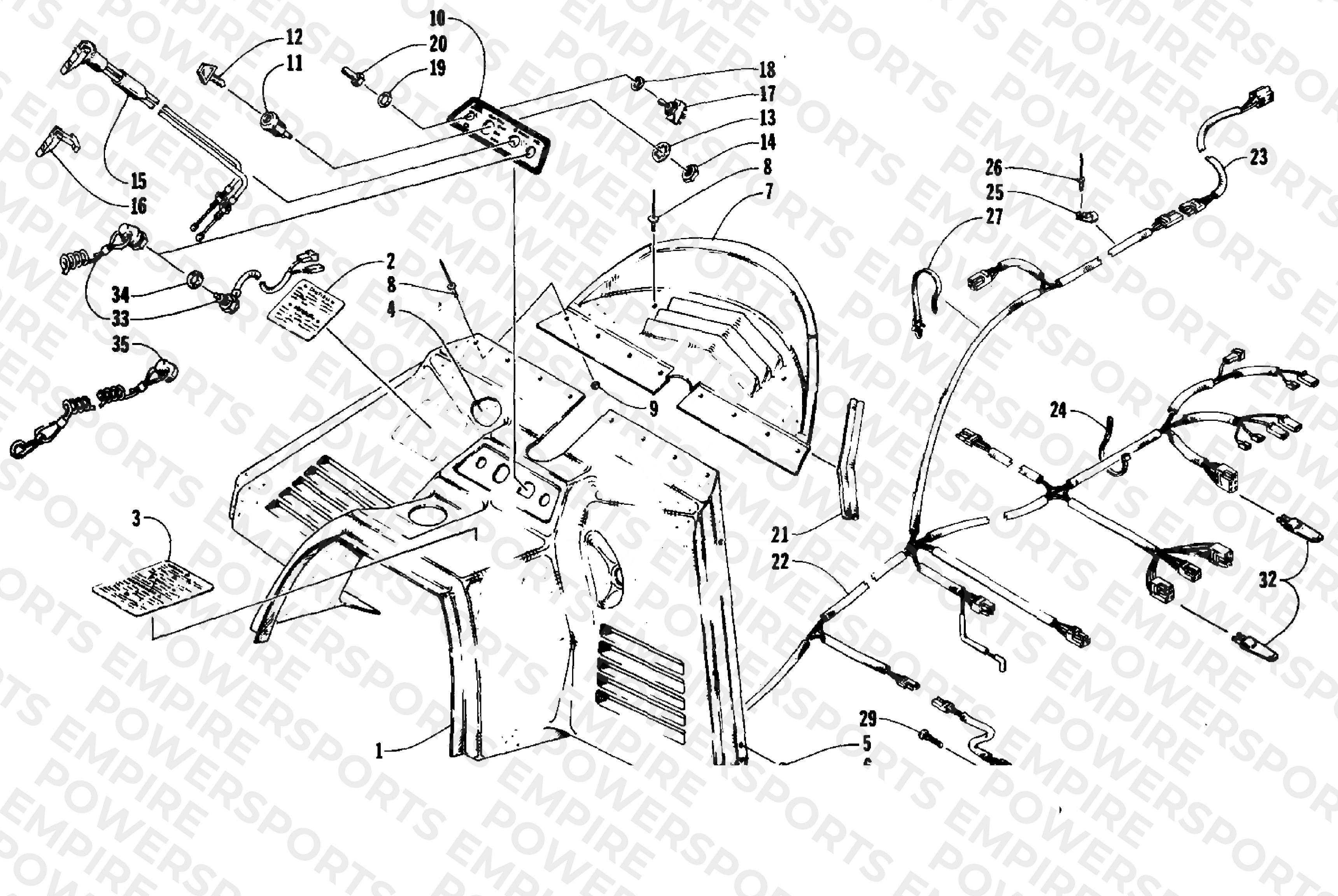 CONSOLE, SWITCHES, AND WIRING ASSEMBLIES