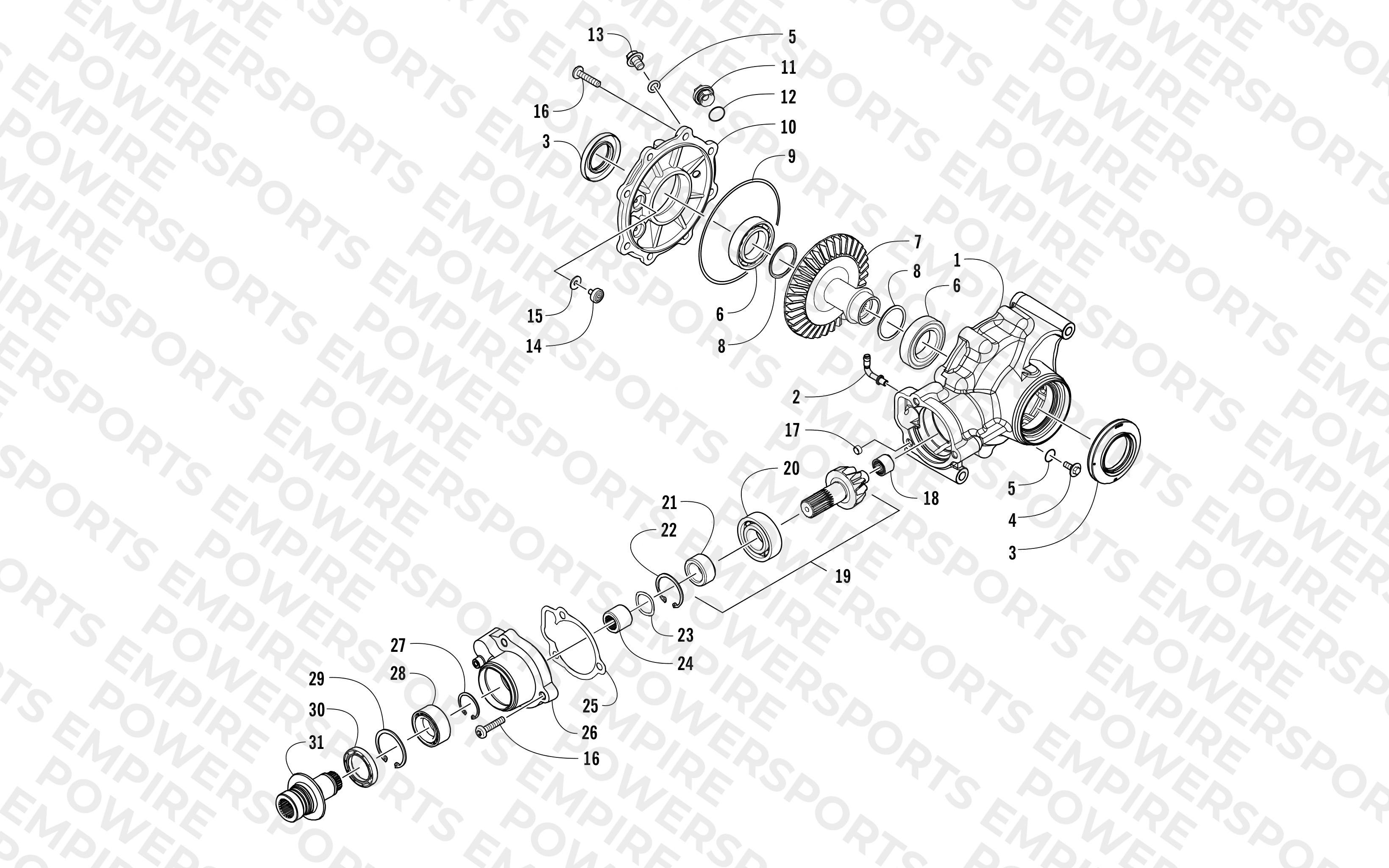 REAR DRIVE GEARCASE ASSEMBLY