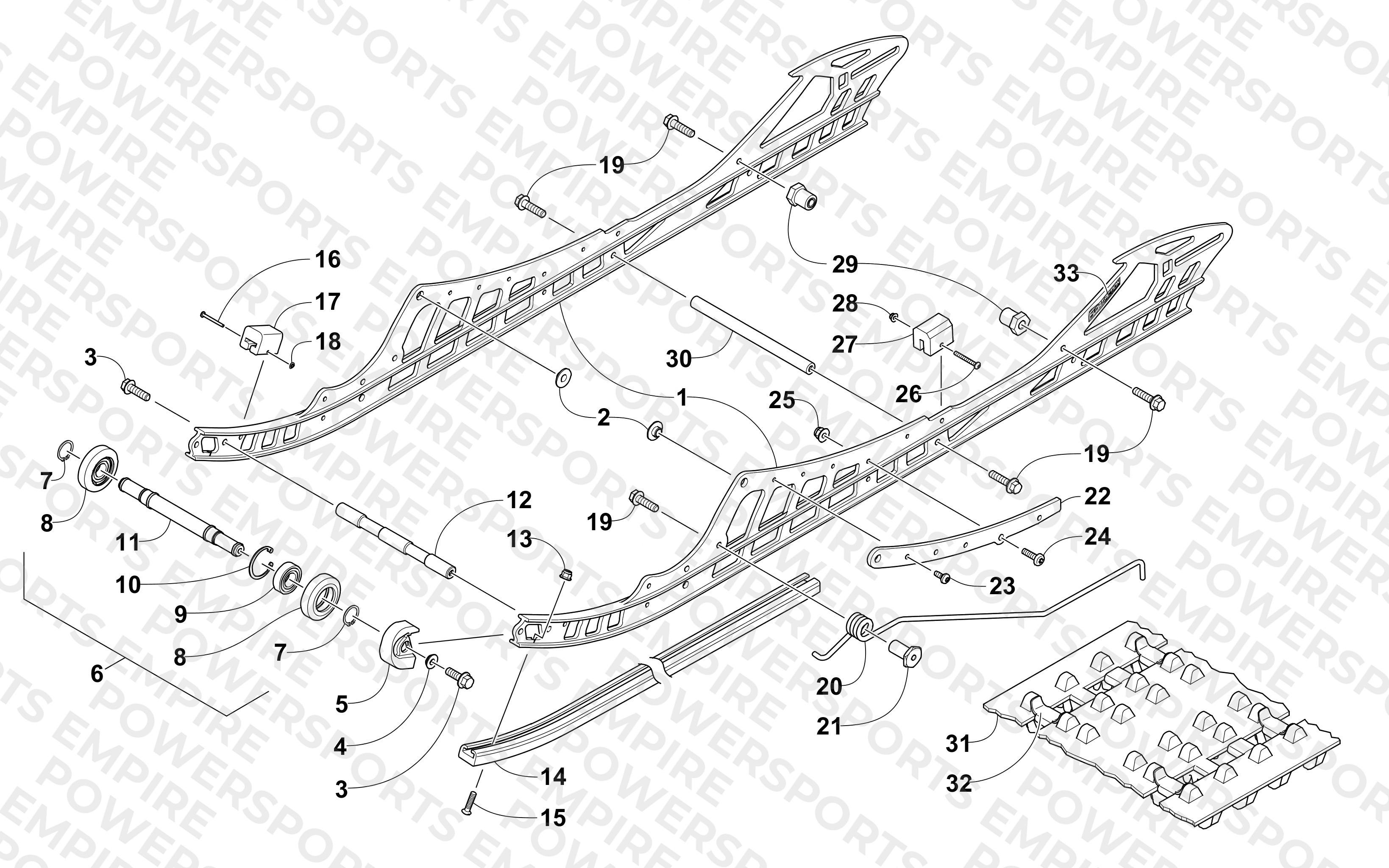 SLIDE RAIL AND TRACK ASSEMBLY