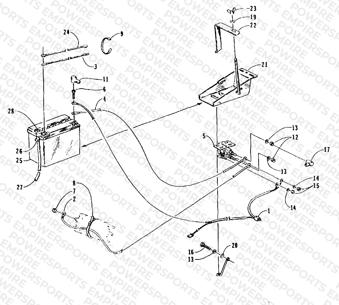 BATTERY, SOLENOID, AND CABLES