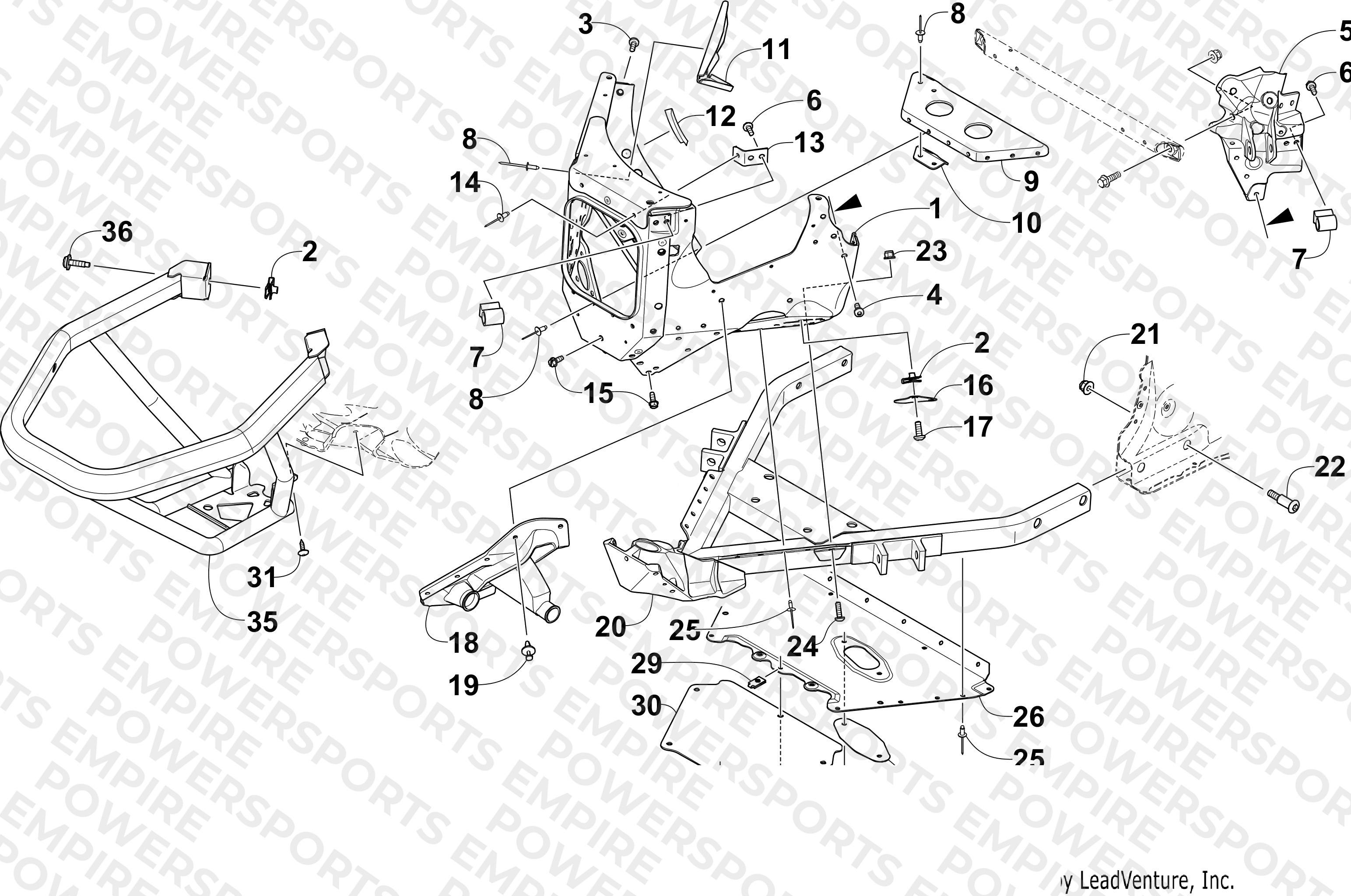 FRONT BUMPER AND FRAME ASSEMBLY