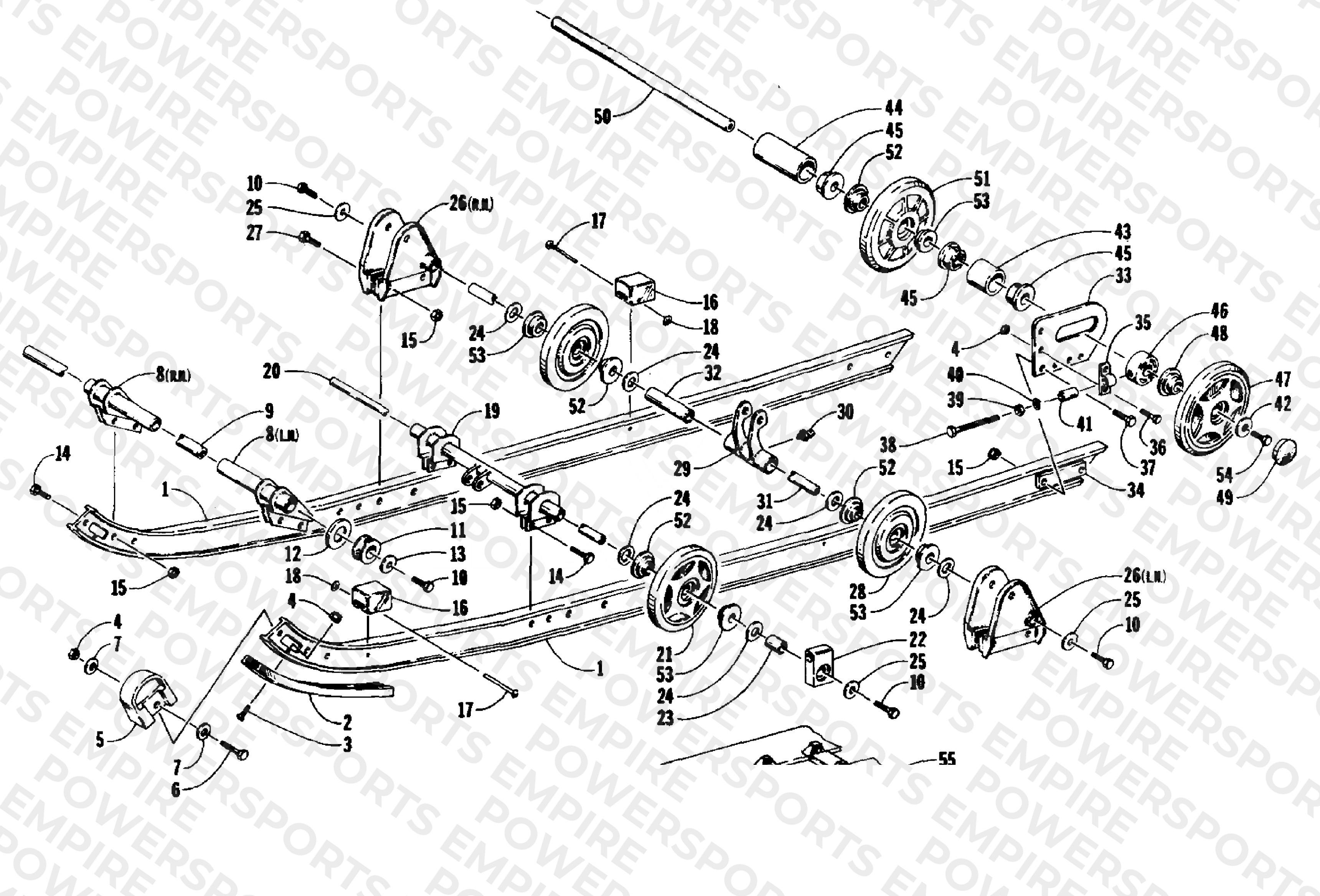 SLIDE RAIL AND TRACK ASSEMBLY