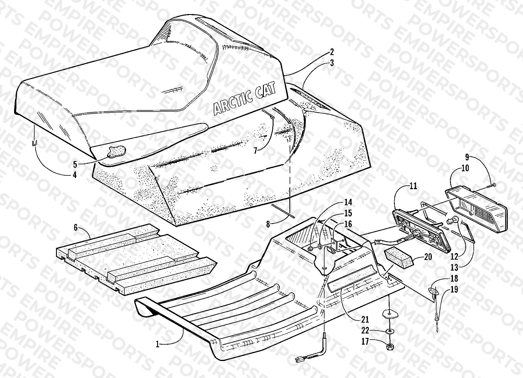 SEAT AND TAILLIGHT ASSEMBLY