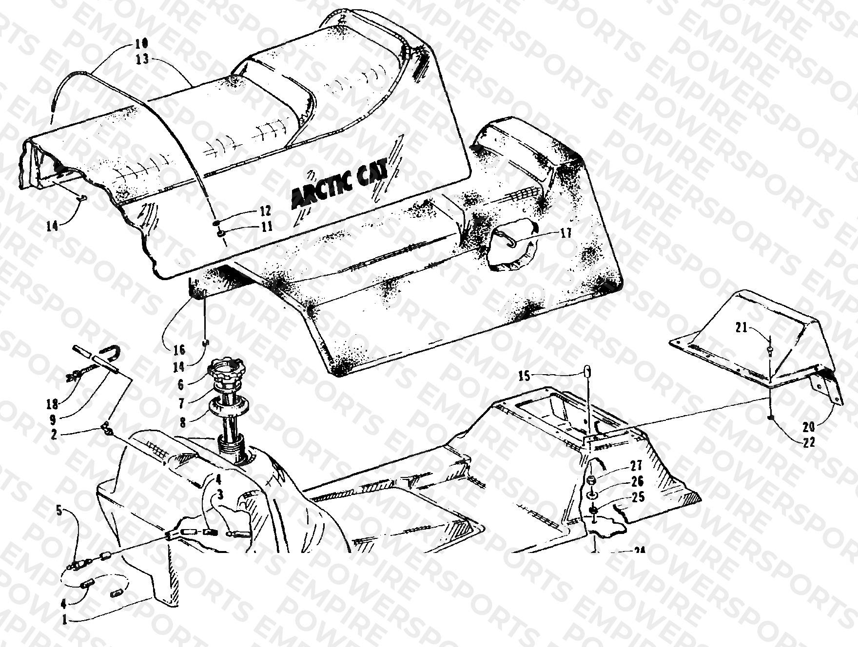 GAS TANK AND SEAT ASSEMBLIES