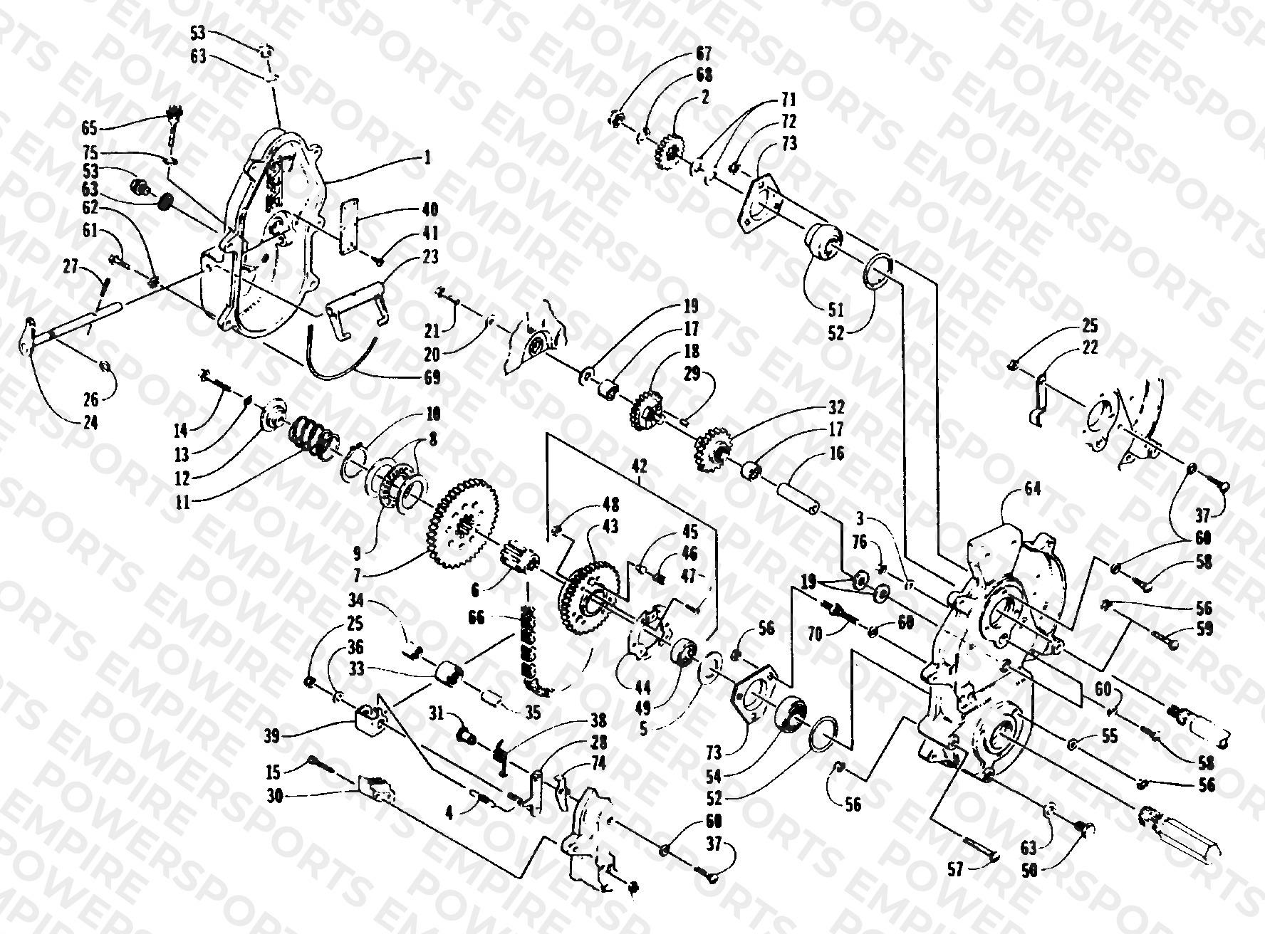 DRIVE/REVERSE DROPCASE ASSEMBLY