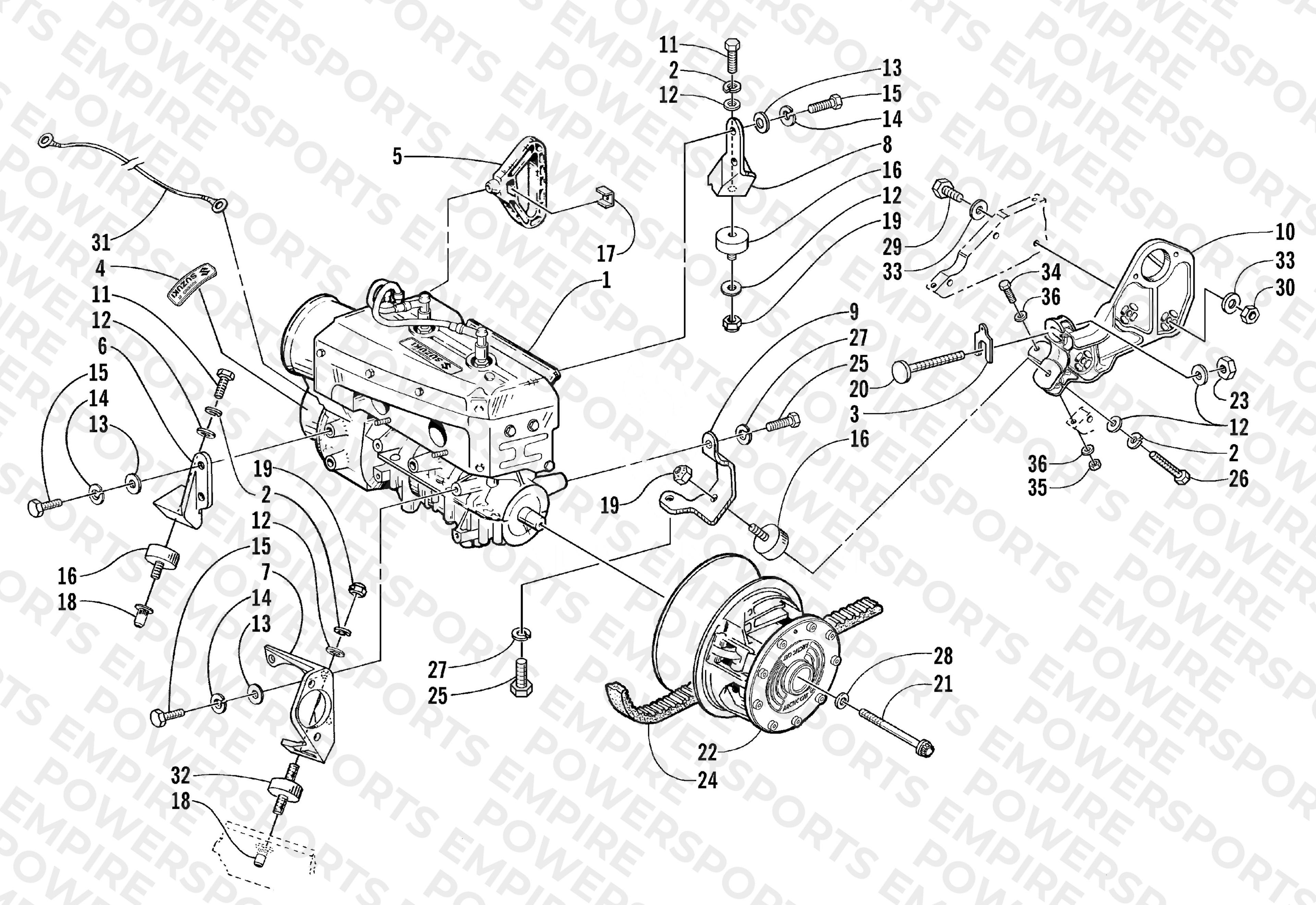 ENGINE AND RELATED PARTS