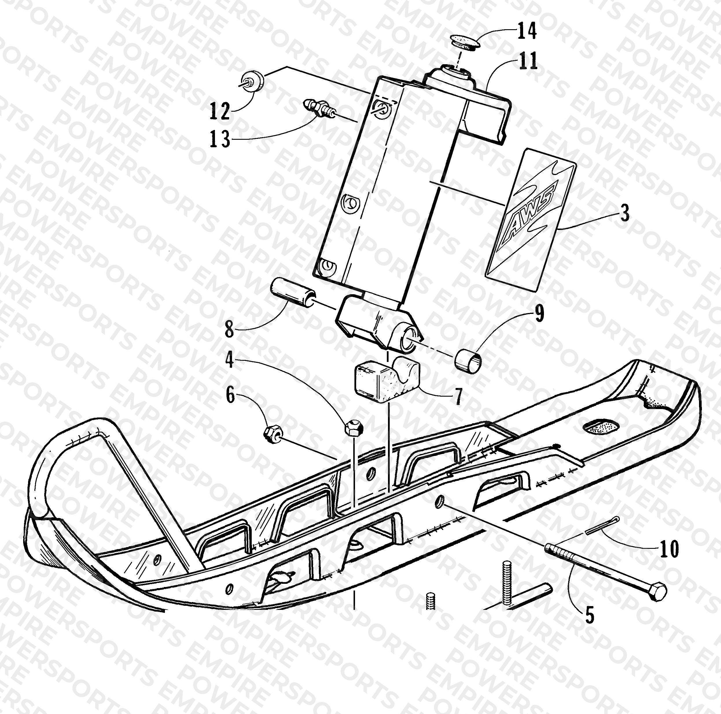SKI AND SPINDLE ASSEMBLY