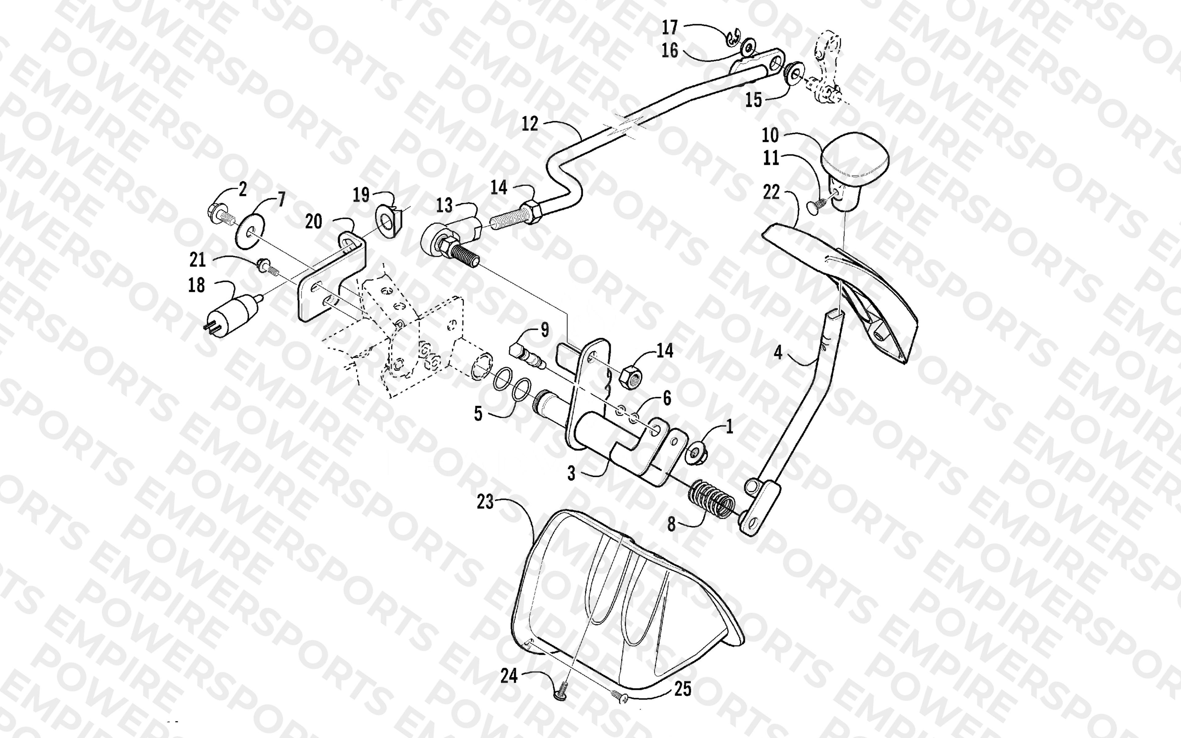 REVERSE SHIFT LEVER ASSEMBLY