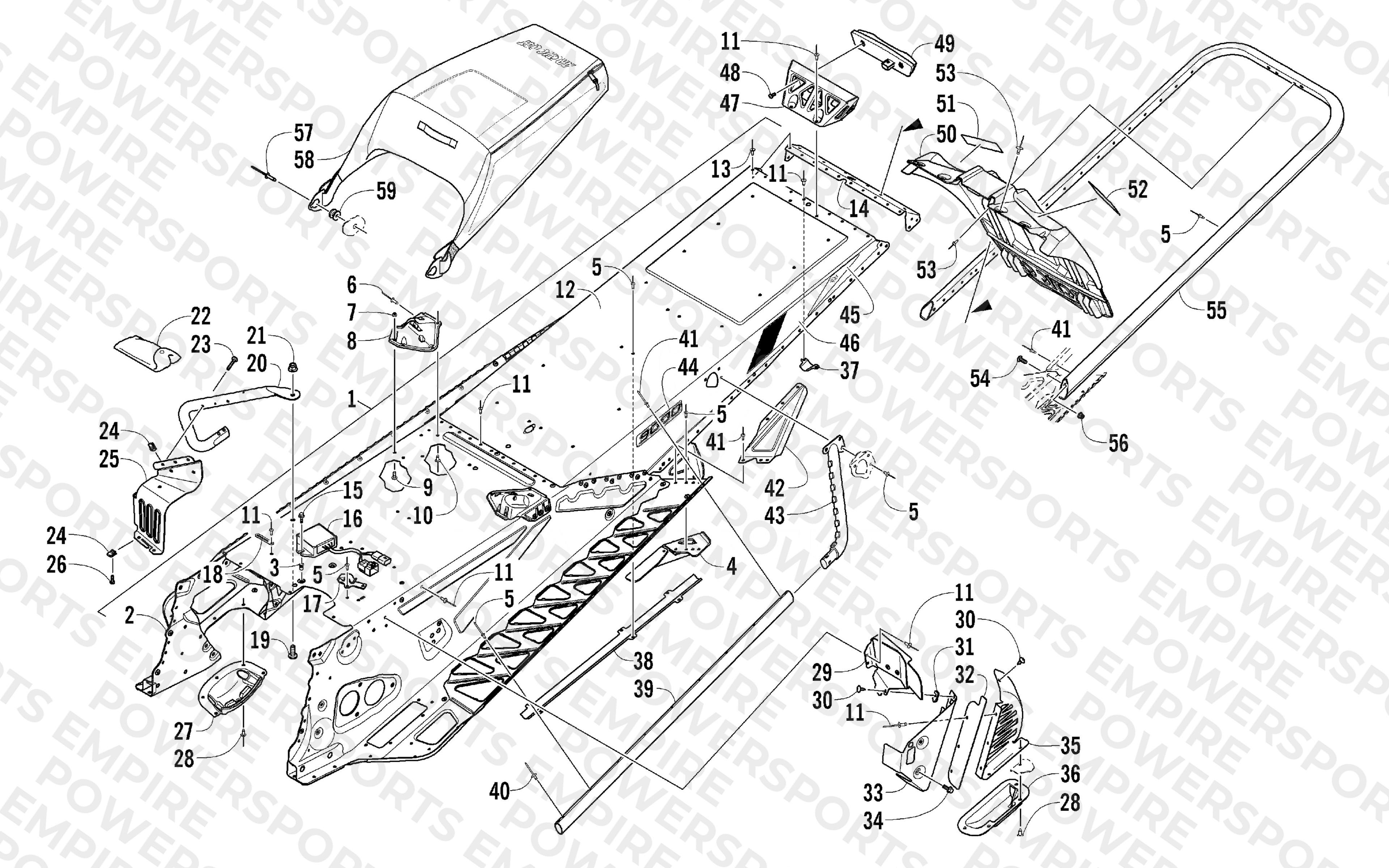 TUNNEL AND SNOWFLAP ASSEMBLY