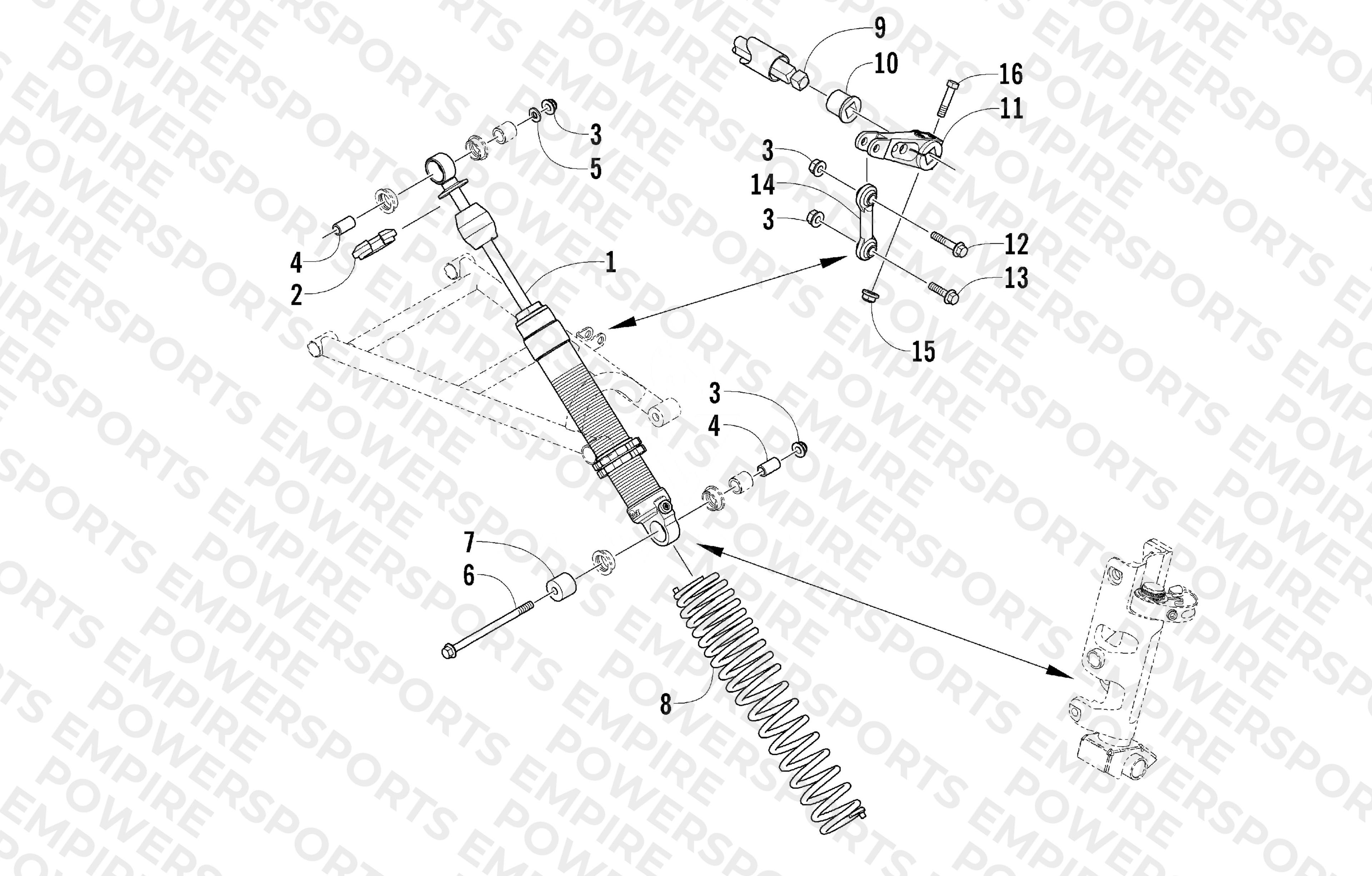SHOCK ABSORBER AND SWAY BAR ASSEMBLY