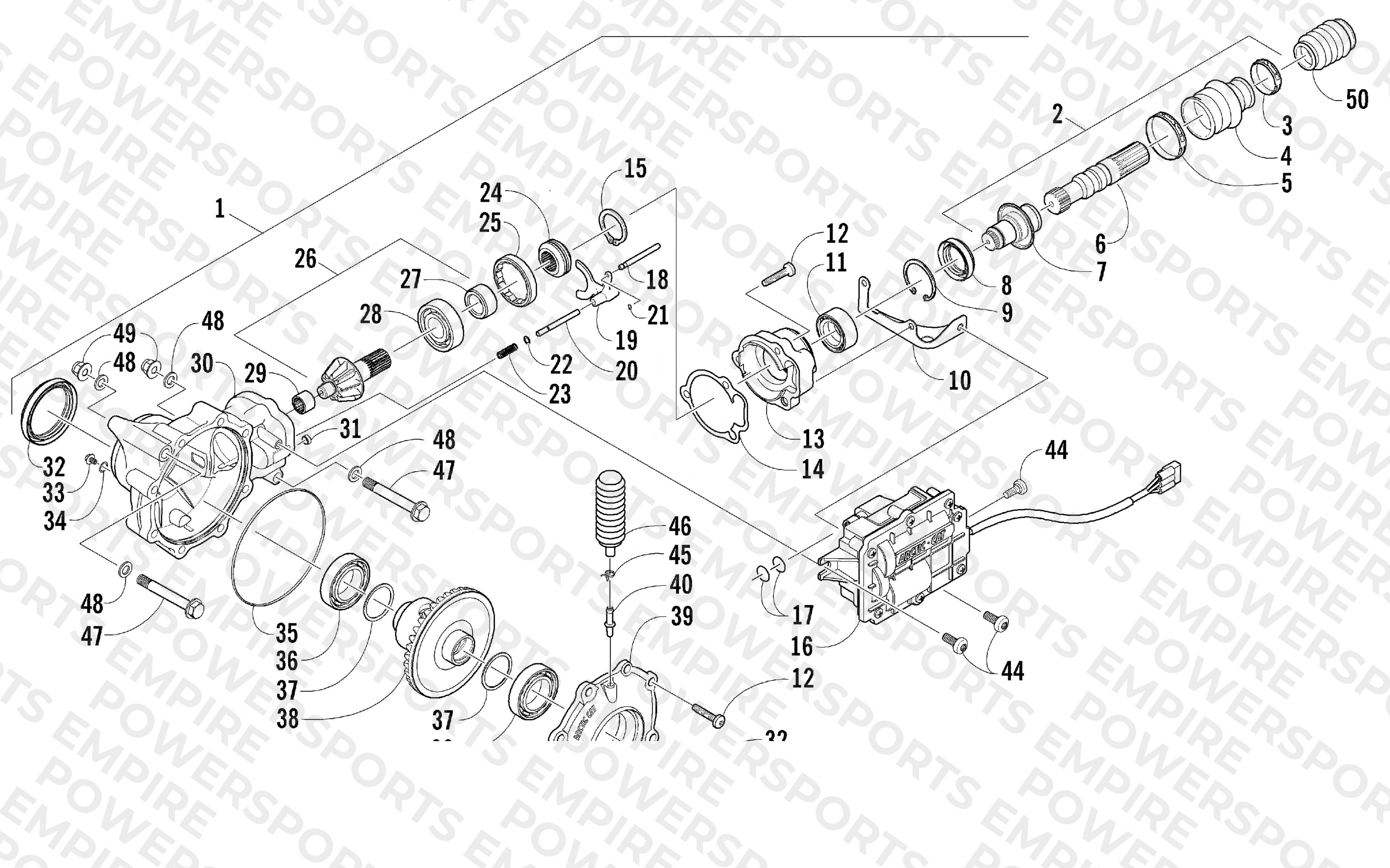FRONT DRIVE GEARCASE ASSEMBLY