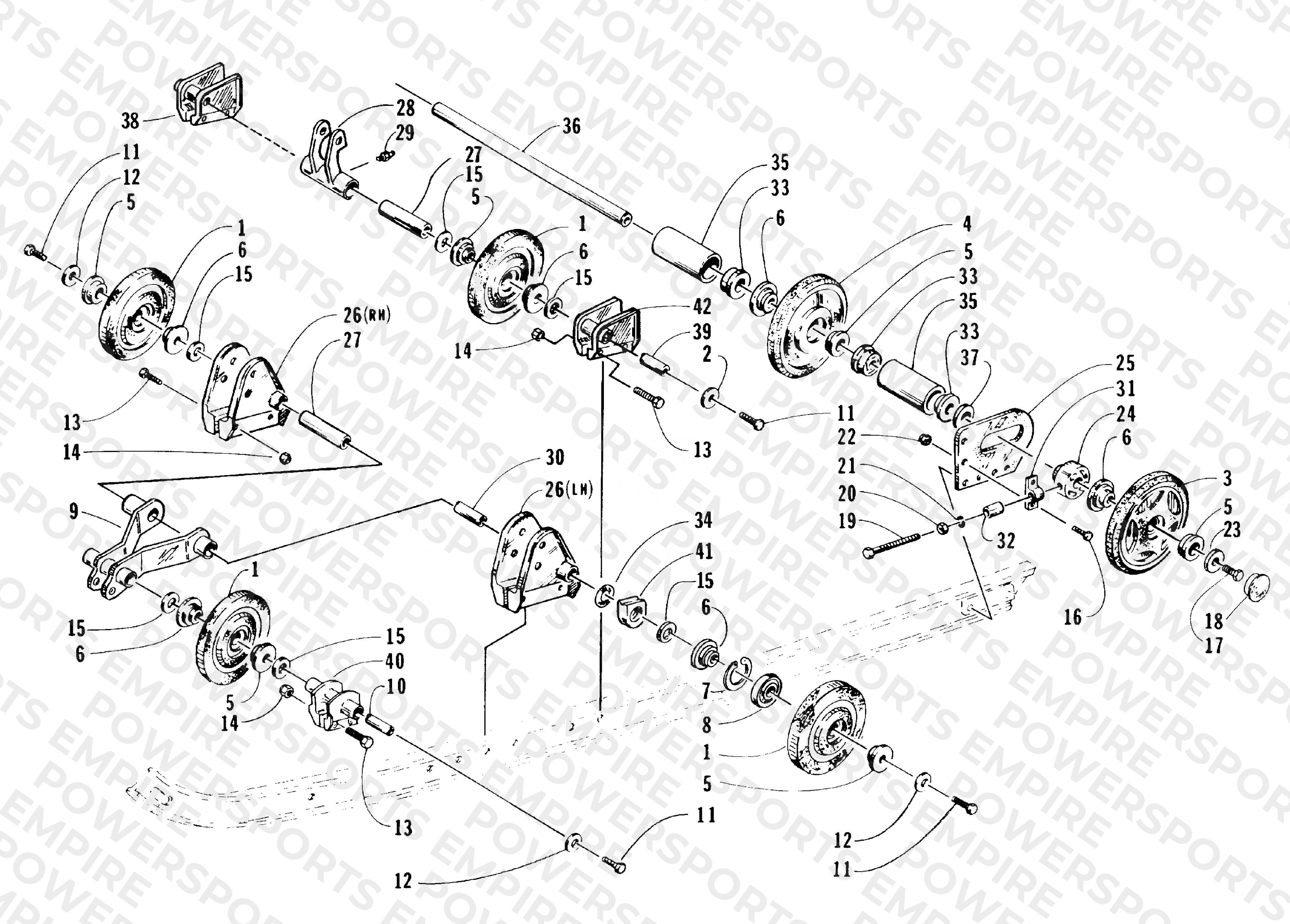 REAR SUSPENSION AXLE ASSEMBLY