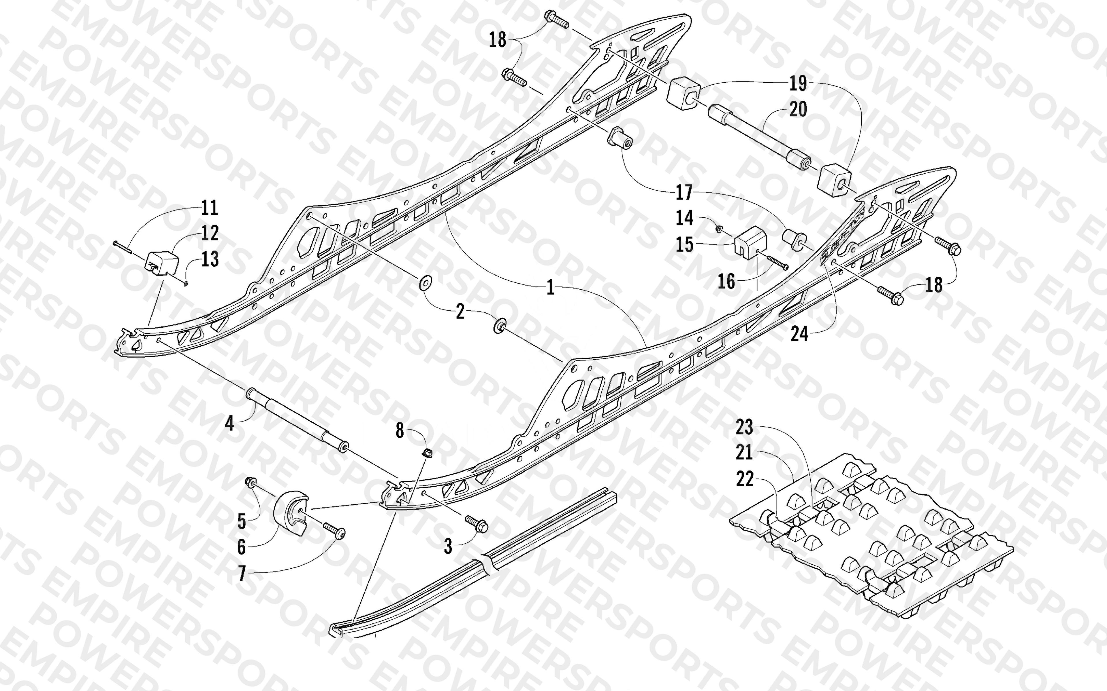 SLIDE RAIL AND TRACK ASSEMBLY
