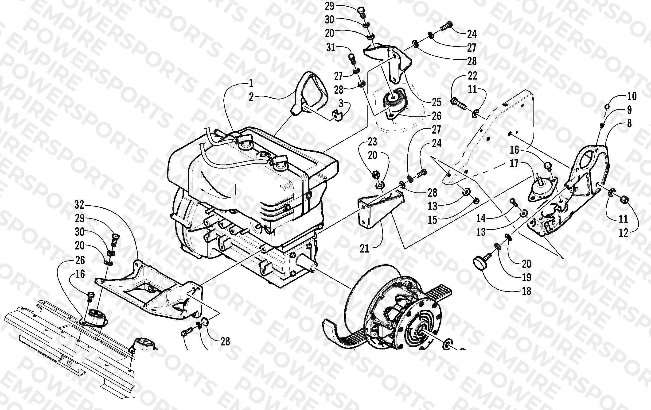 ENGINE AND RELATED PARTS