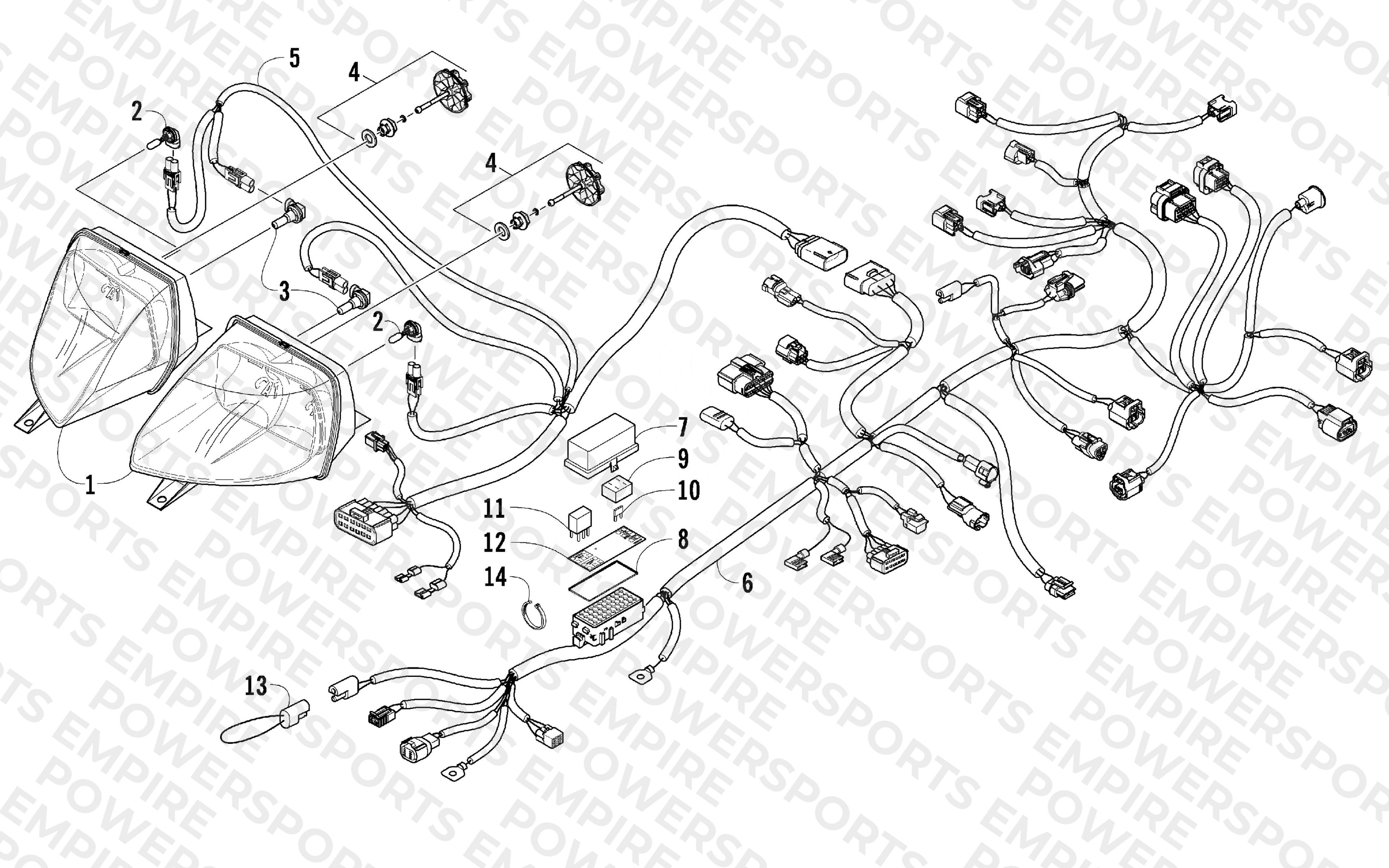 HEADLIGHT AND WIRING ASSEMBLIES