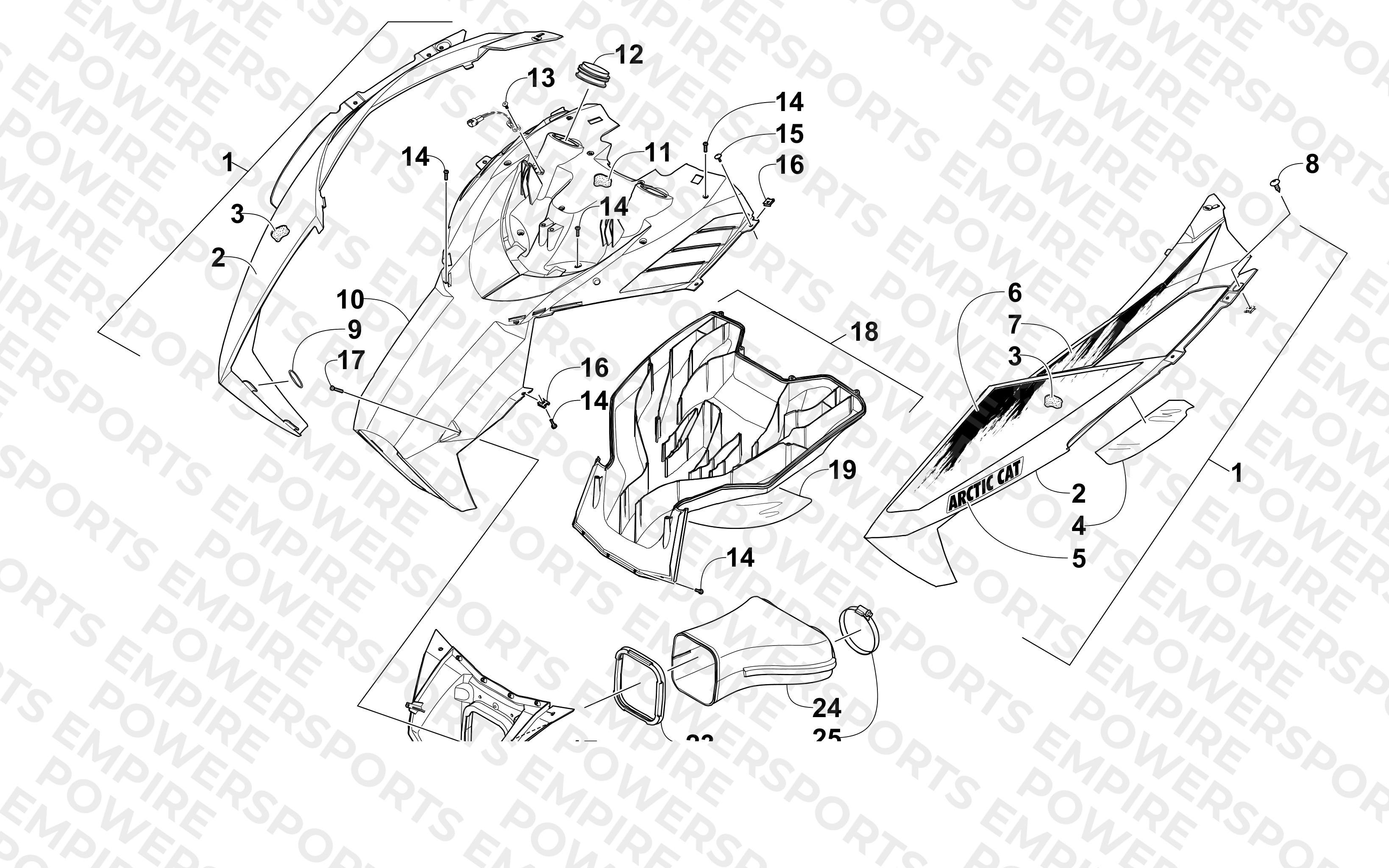 HOOD AND AIR INTAKE ASSEMBLY