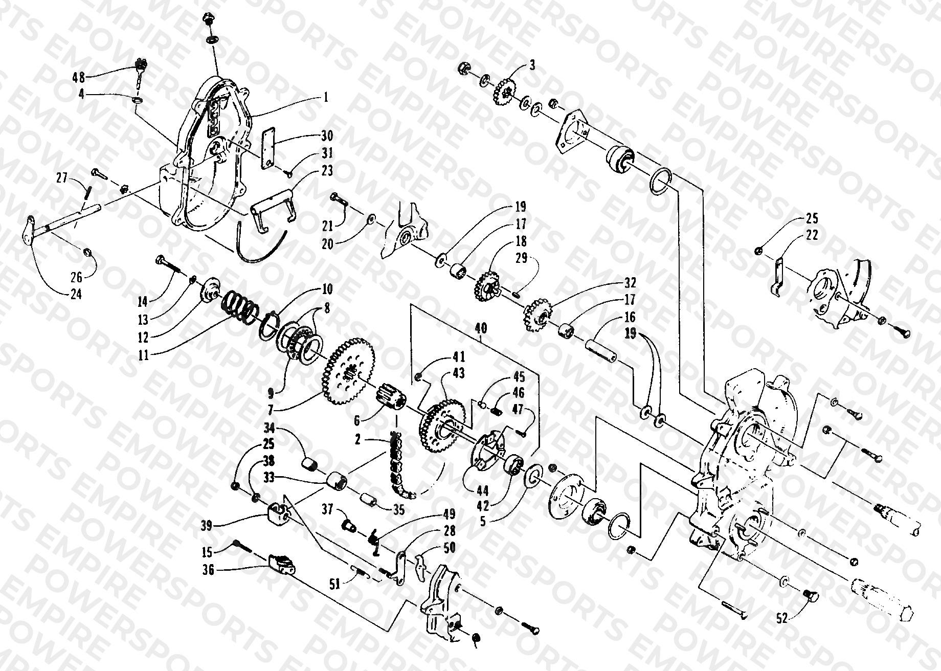 DRIVE/REVERSE DROPCASE ASSEMBLY