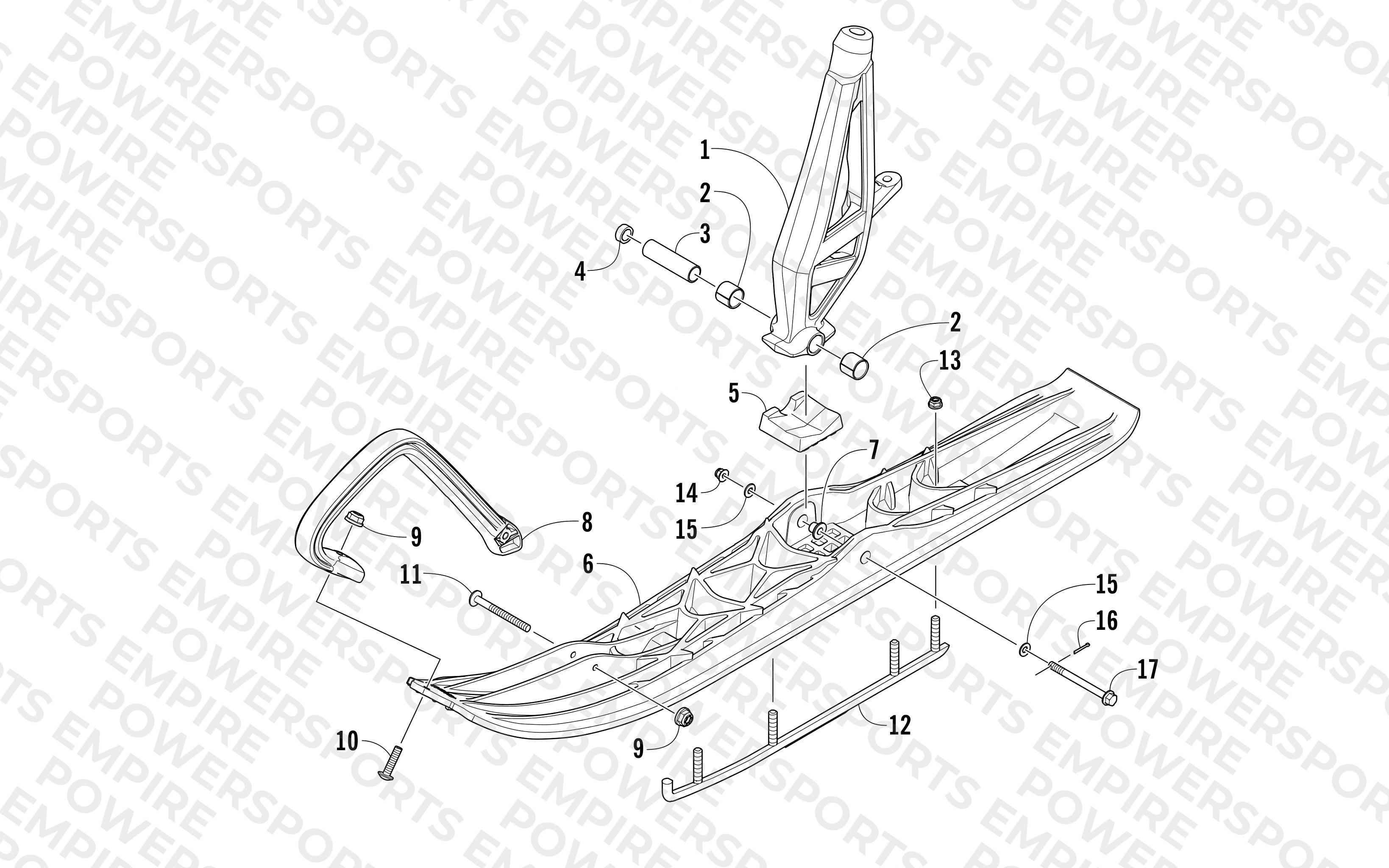 SKI AND SPINDLE ASSEMBLY