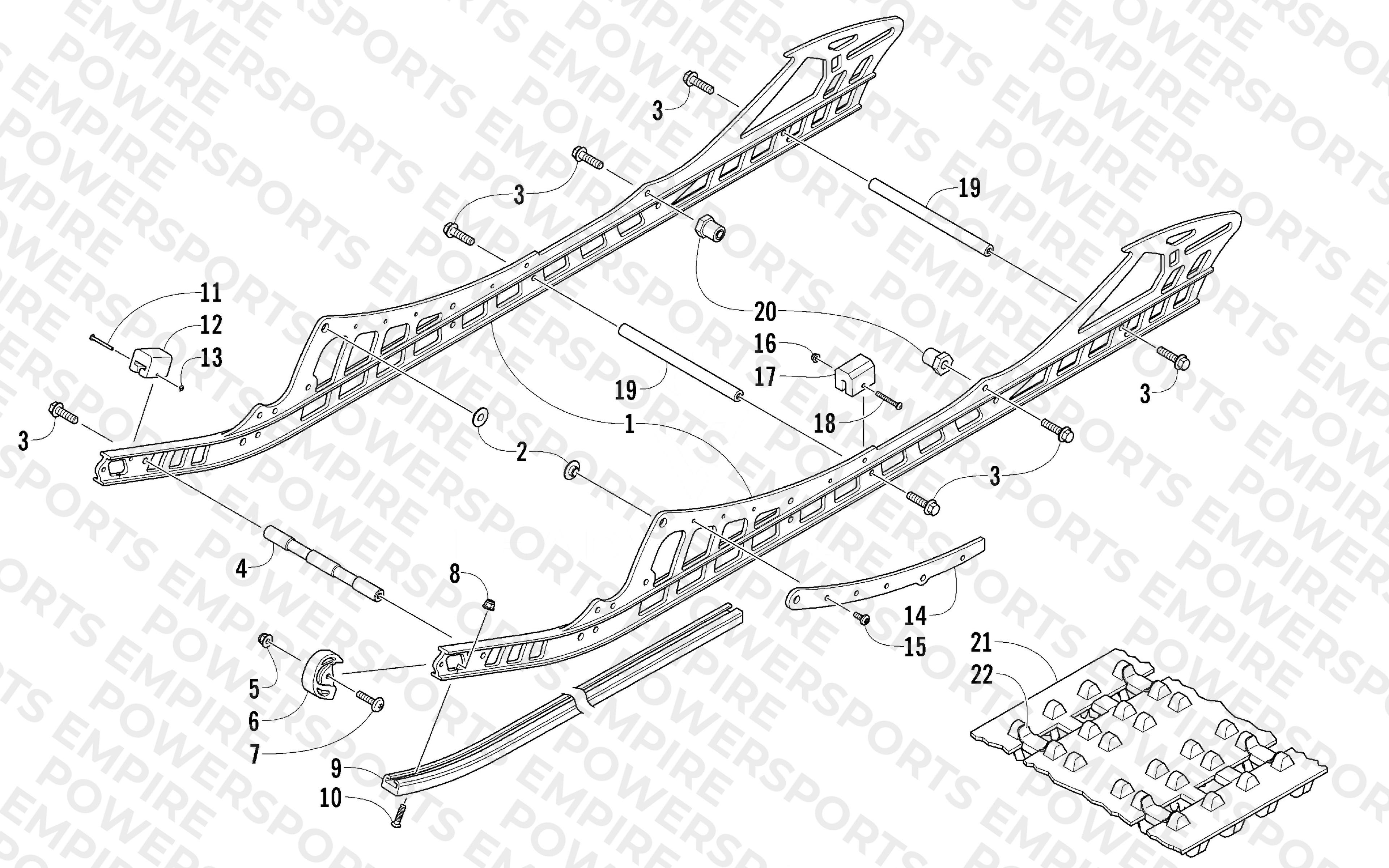 SLIDE RAIL AND TRACK ASSEMBLY