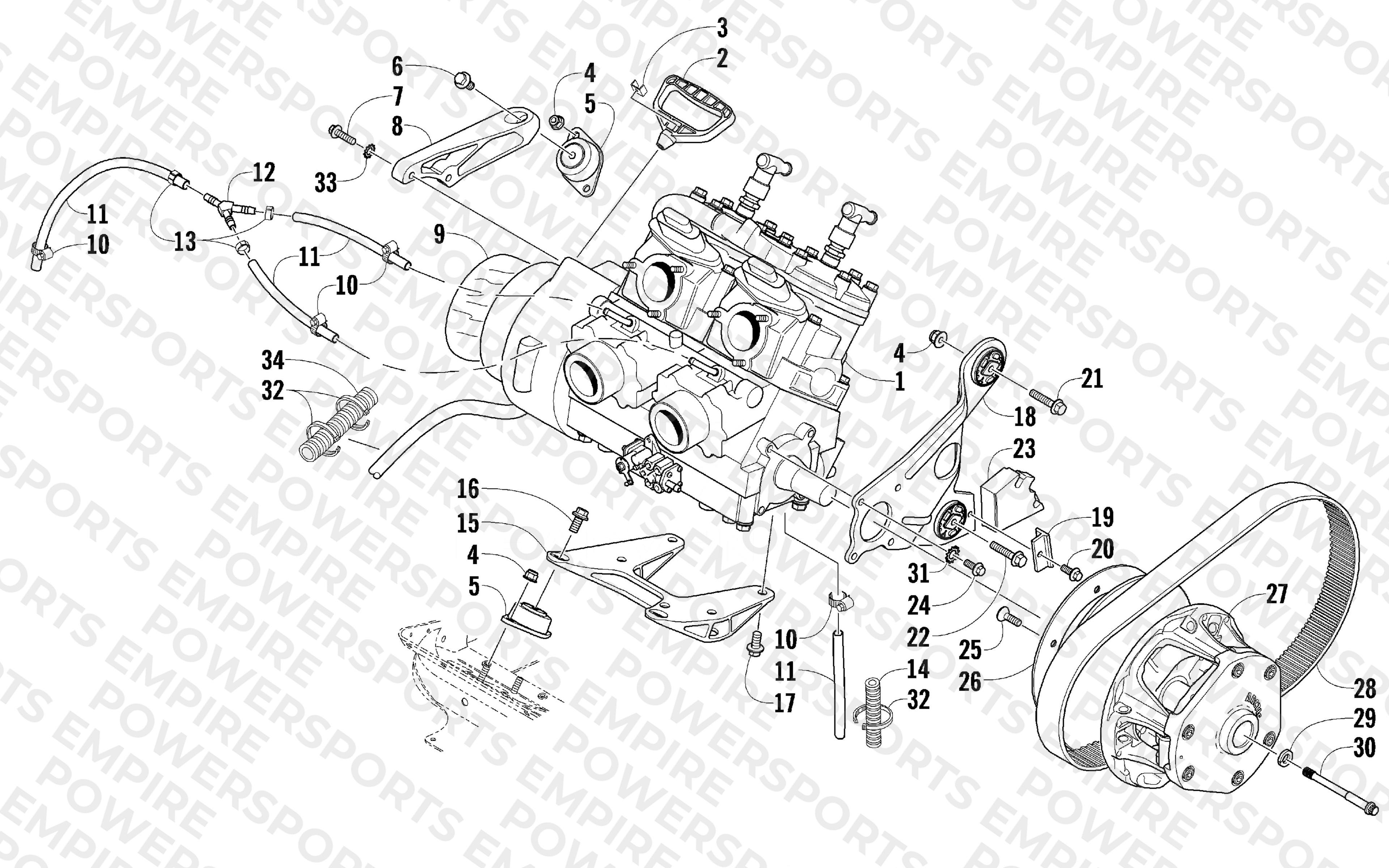 ENGINE AND RELATED PARTS