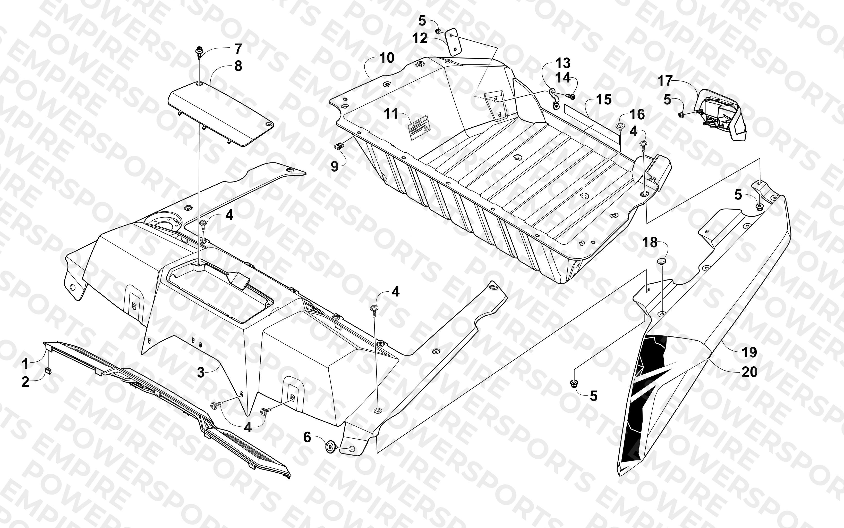 CARGO BOX AND TAILLIGHT ASSEMBLY
