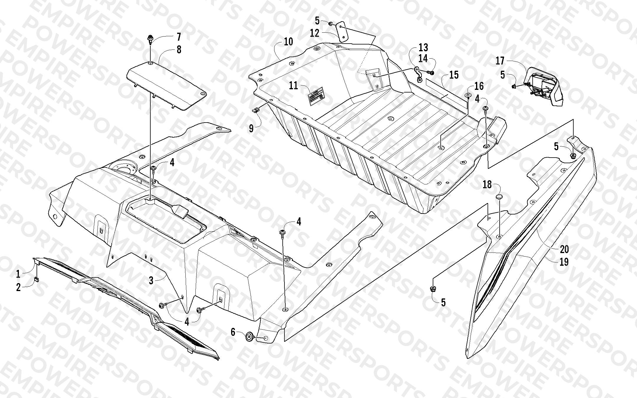 CARGO BOX AND TAILLIGHT ASSEMBLY