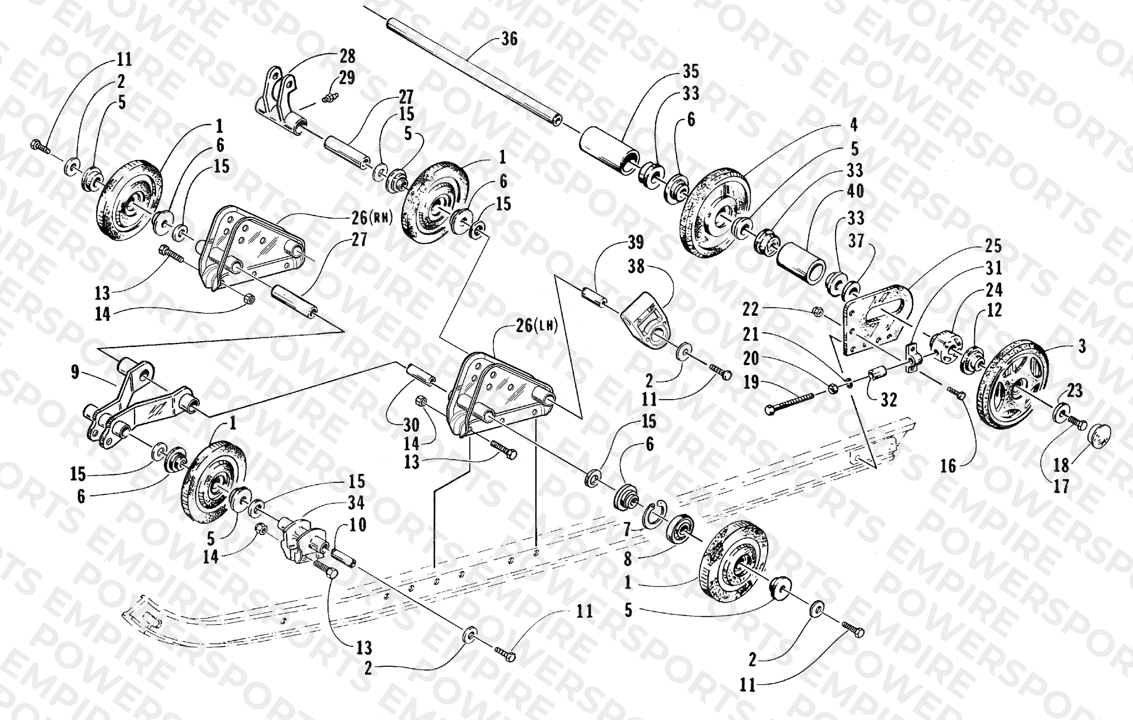REAR SUSPENSION AXLE ASSEMBLY