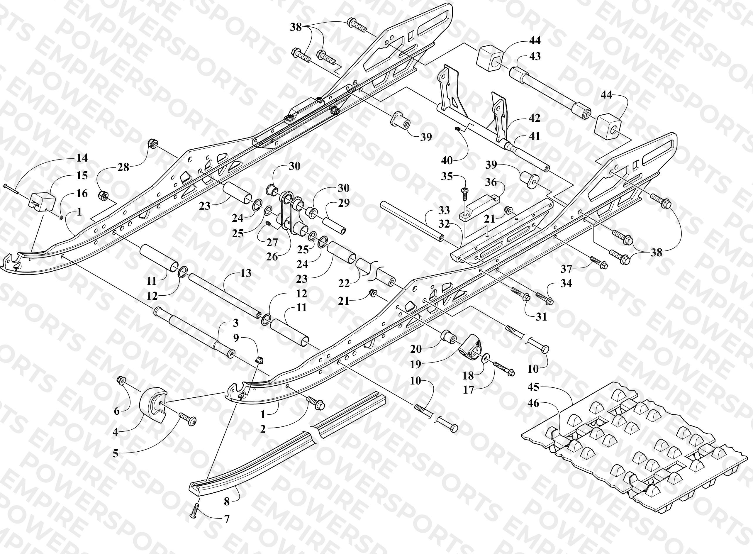 SLIDE RAIL AND TRACK ASSEMBLY