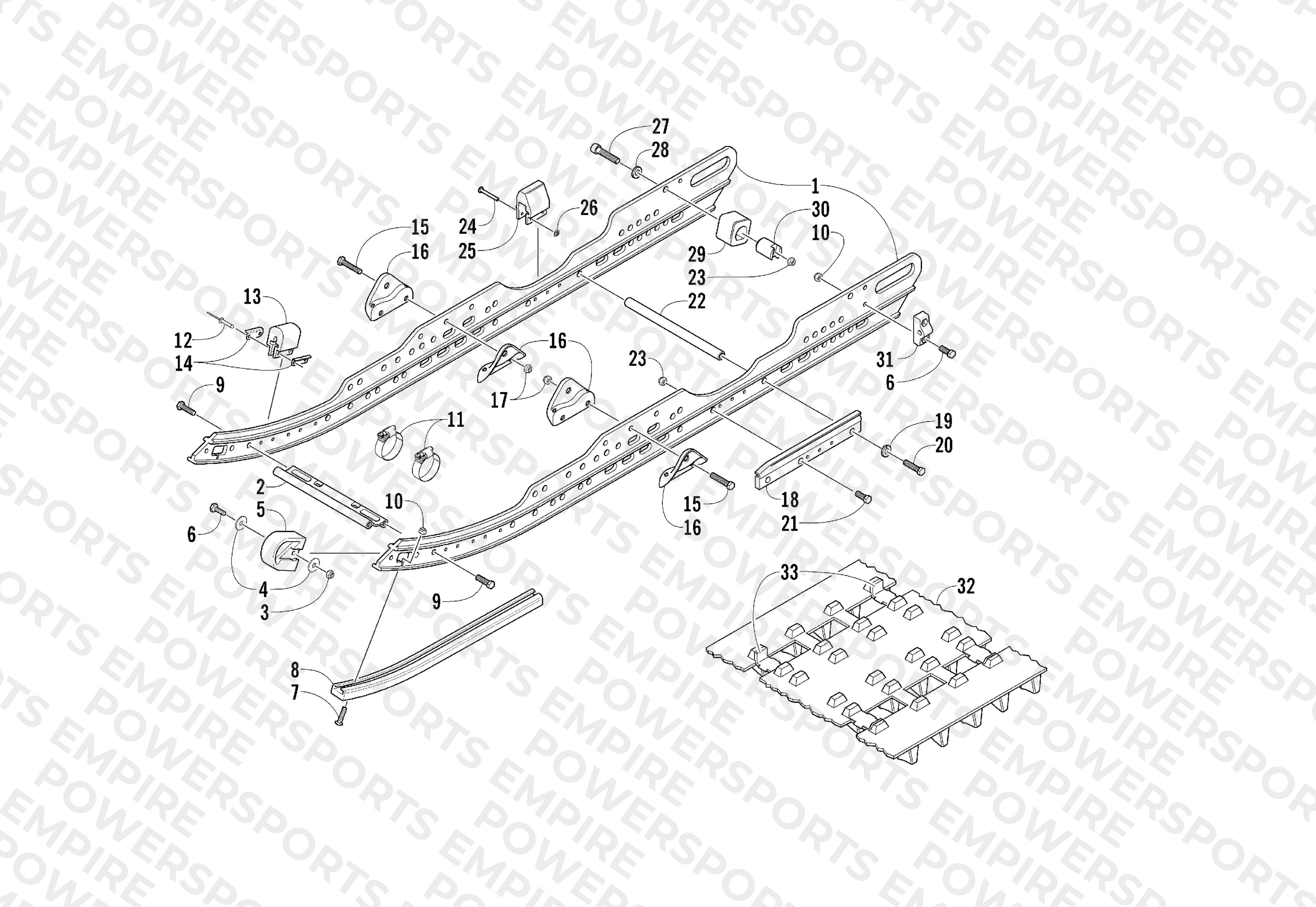 SLIDE RAIL AND TRACK ASSEMBLY