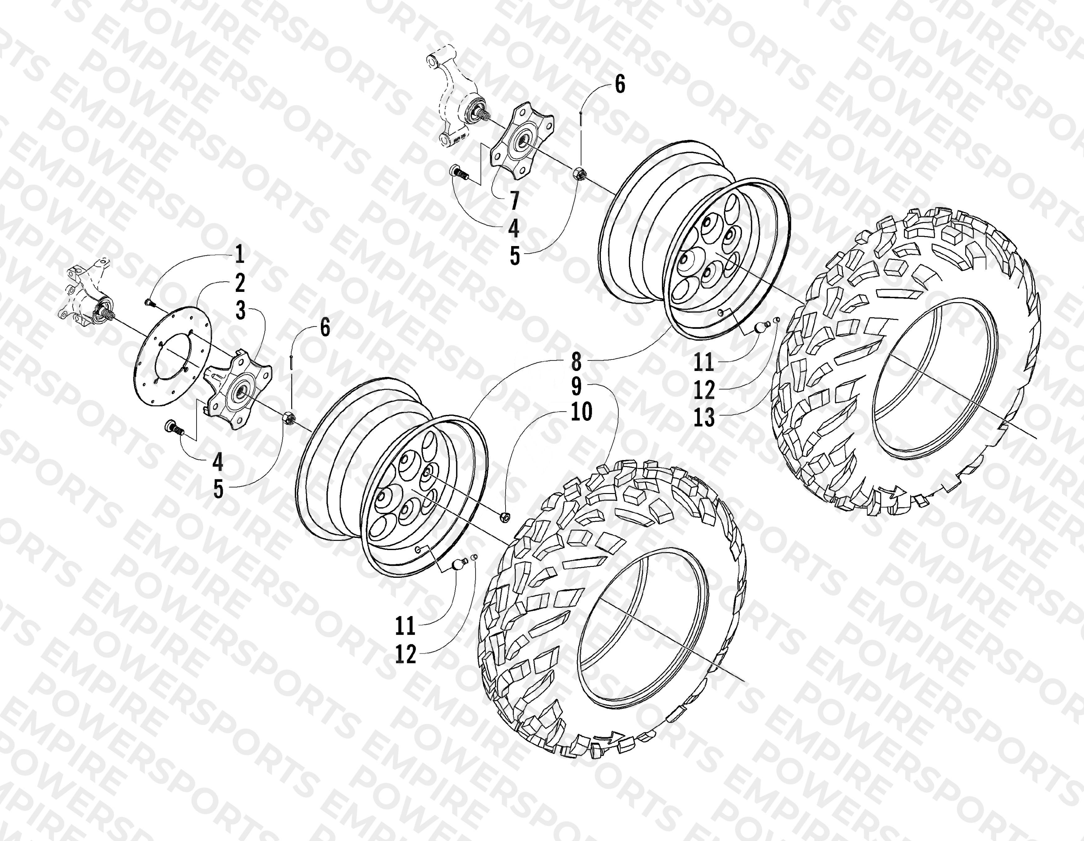 WHEEL AND TIRE ASSEMBLY