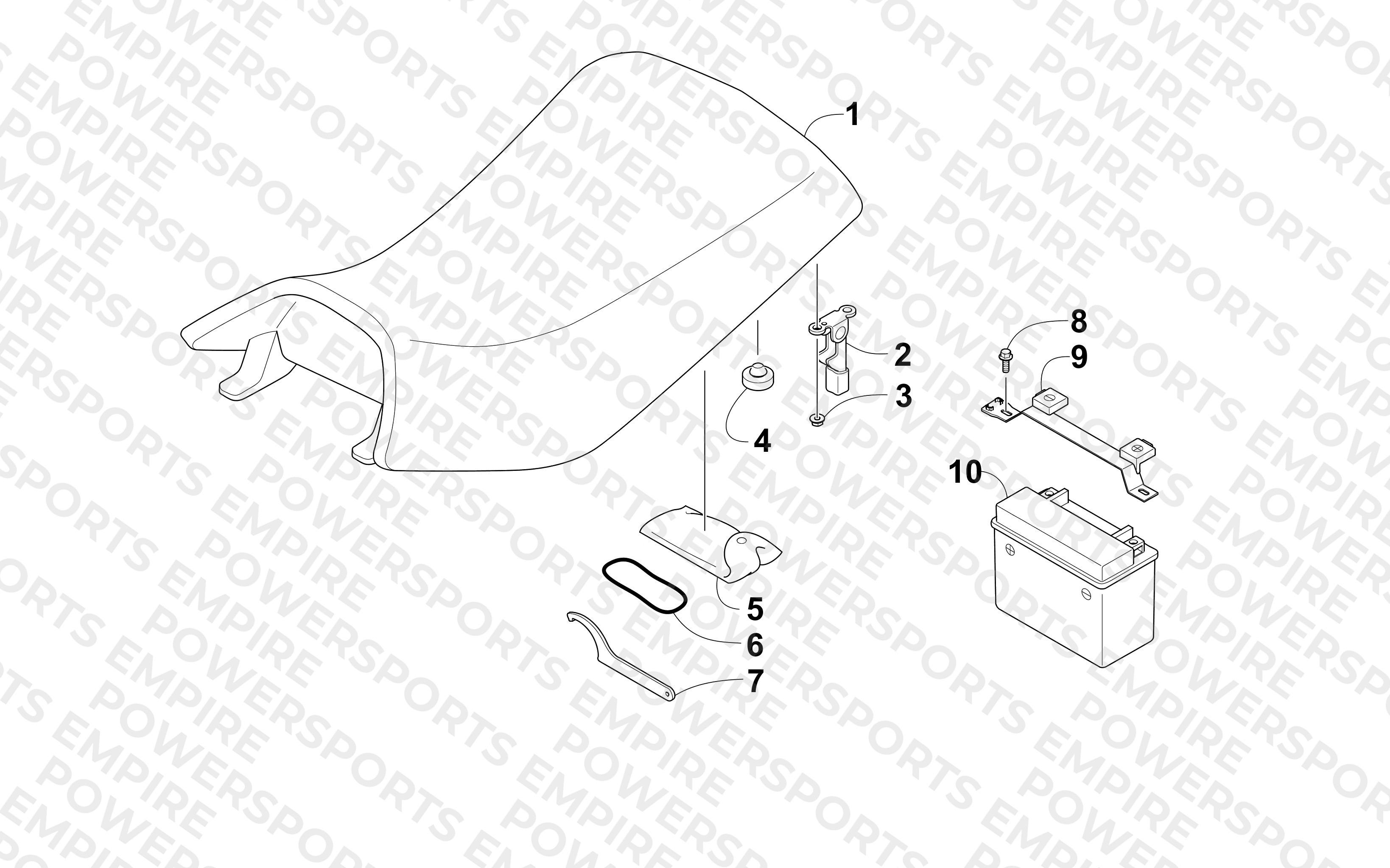 SEAT, BATTERY, AND TOOL KIT ASSEMBLIES