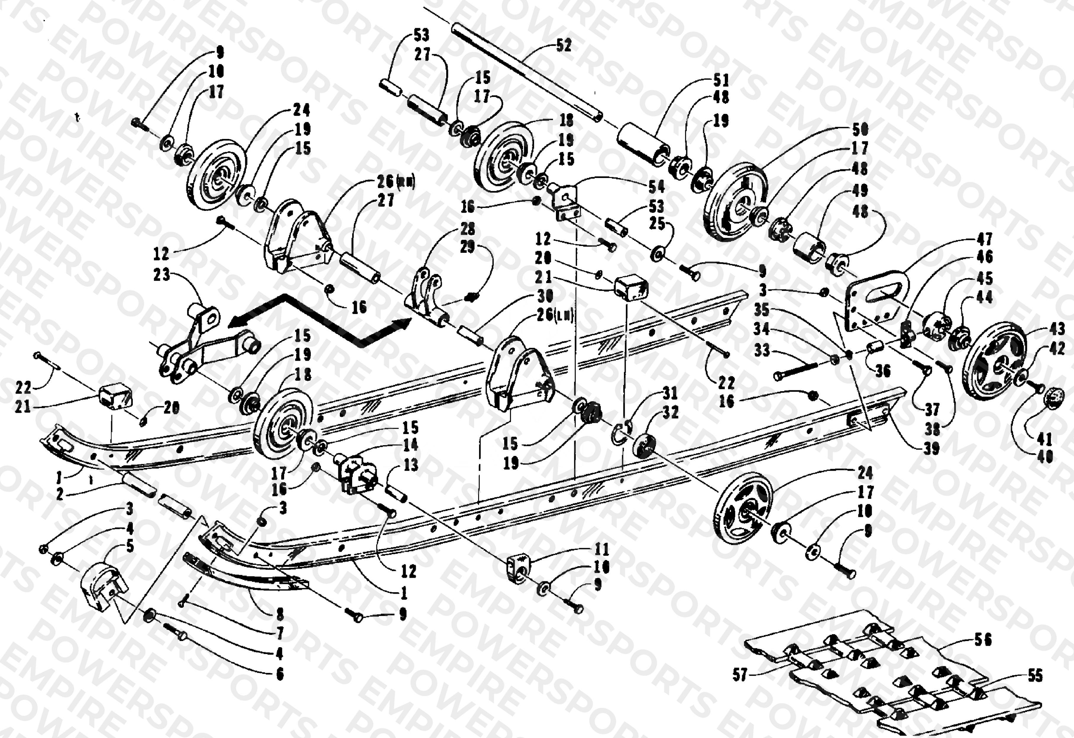 SLIDE RAIL AND TRACK ASSEMBLY