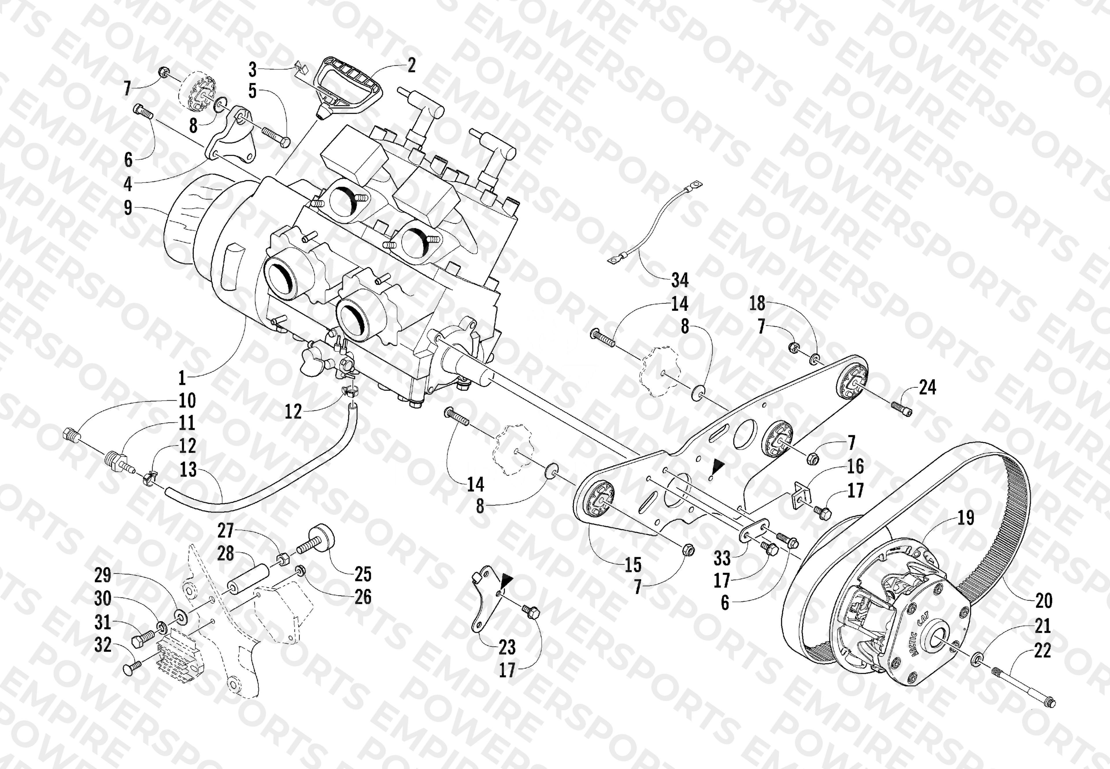 ENGINE AND RELATED PARTS