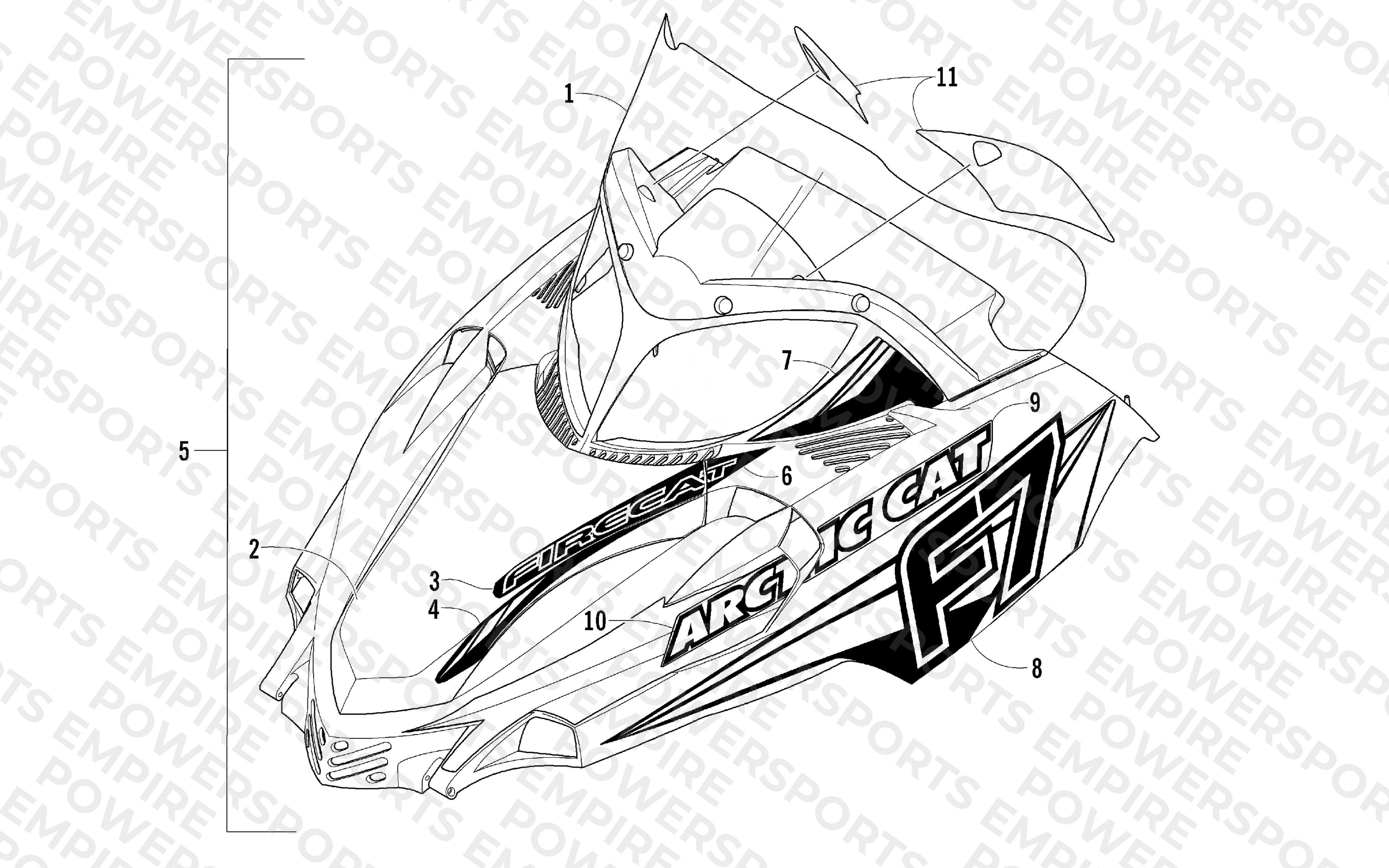 HOOD AND WINDSHIELD ASSEMBLY