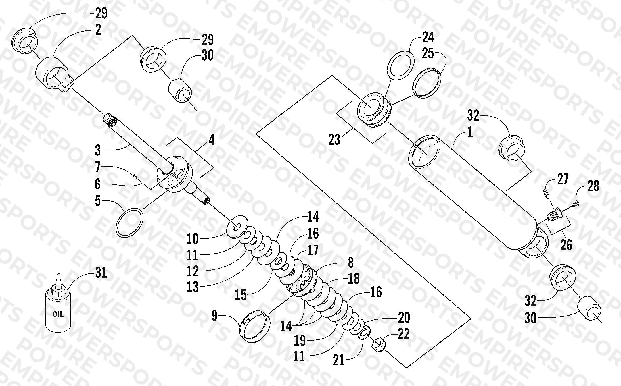 REAR SUSPENSION REAR ARM SHOCK ABSORBER