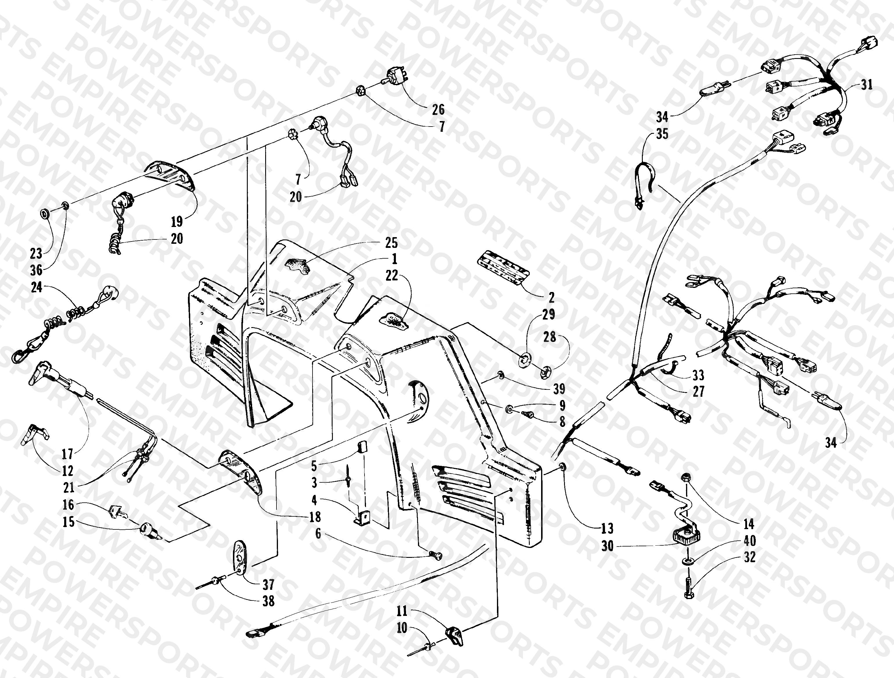 CONSOLE, SWITCHES, AND WIRING ASSEMBLIES