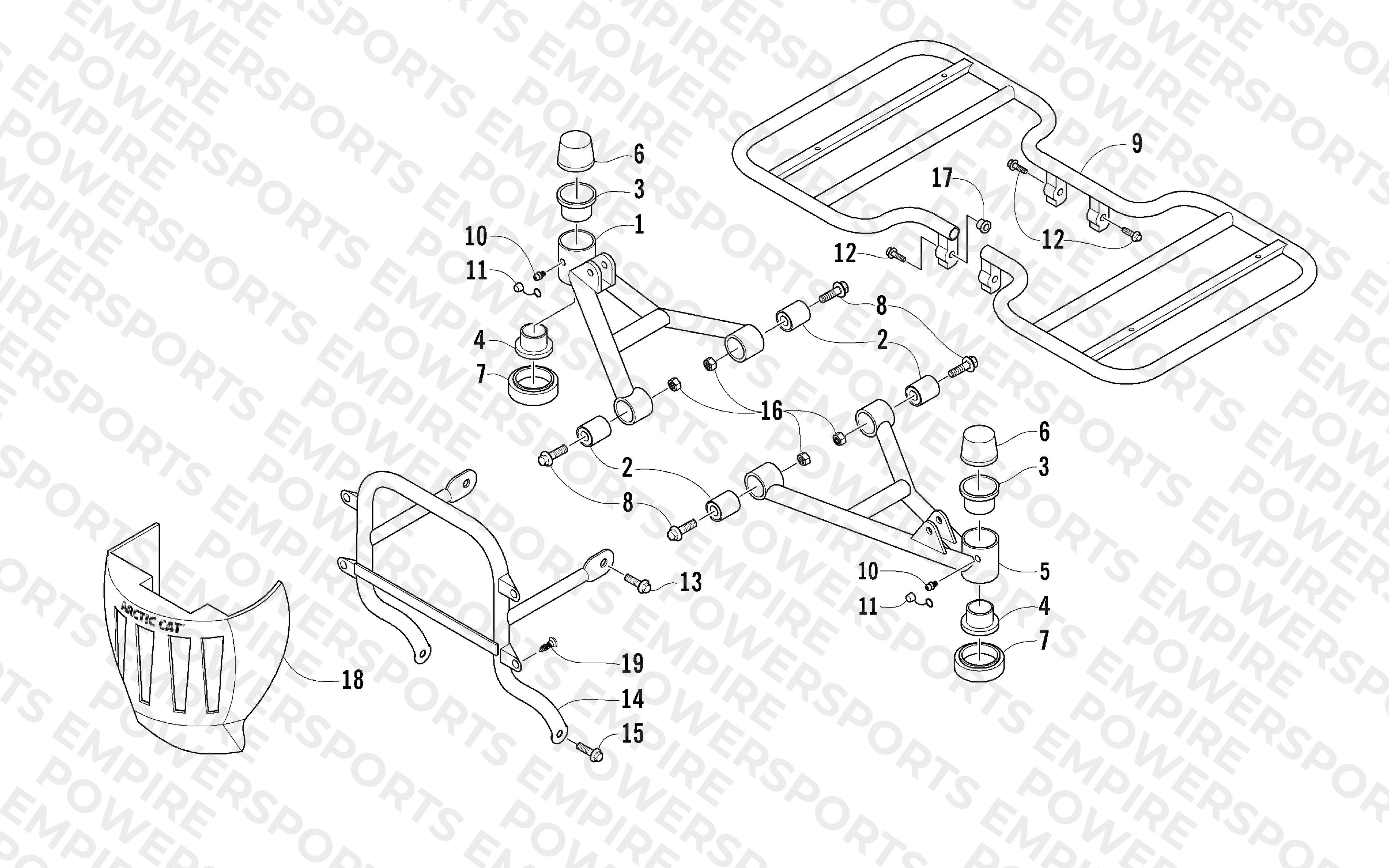 A-ARM, FLOOR PANEL, AND BUMPER ASSEMBLY