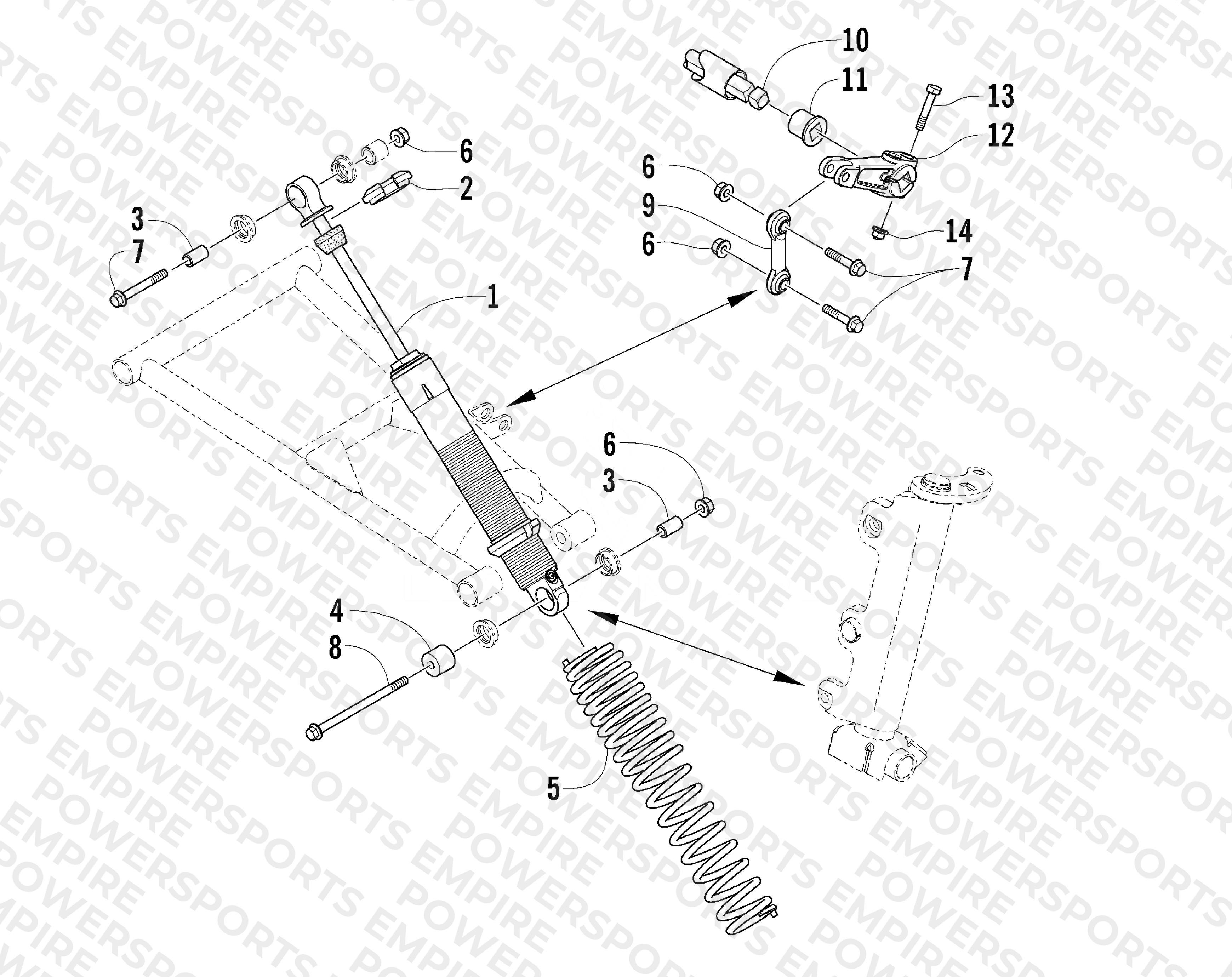 SHOCK ABSORBER AND SWAY BAR ASSEMBLY
