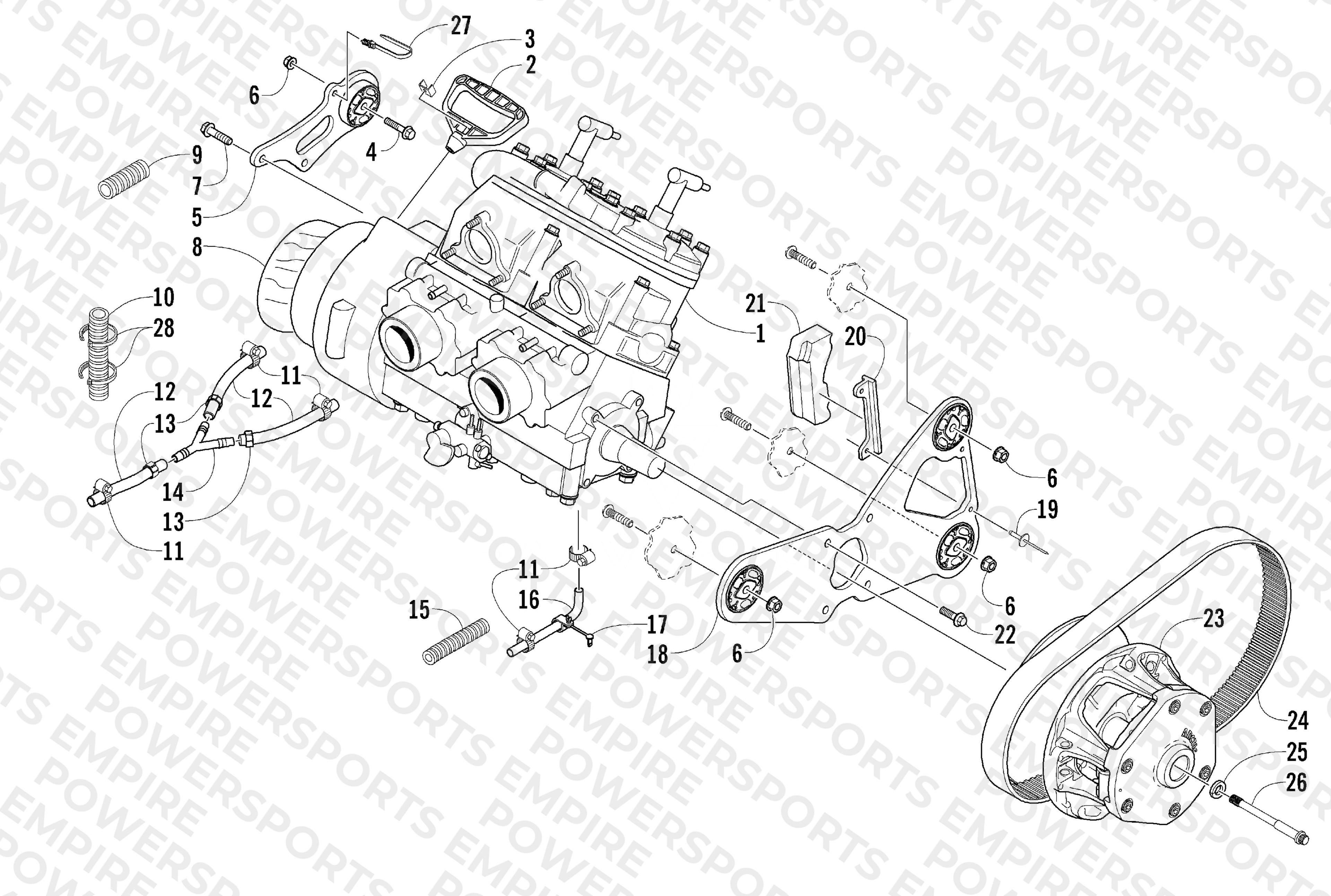 ENGINE AND RELATED PARTS