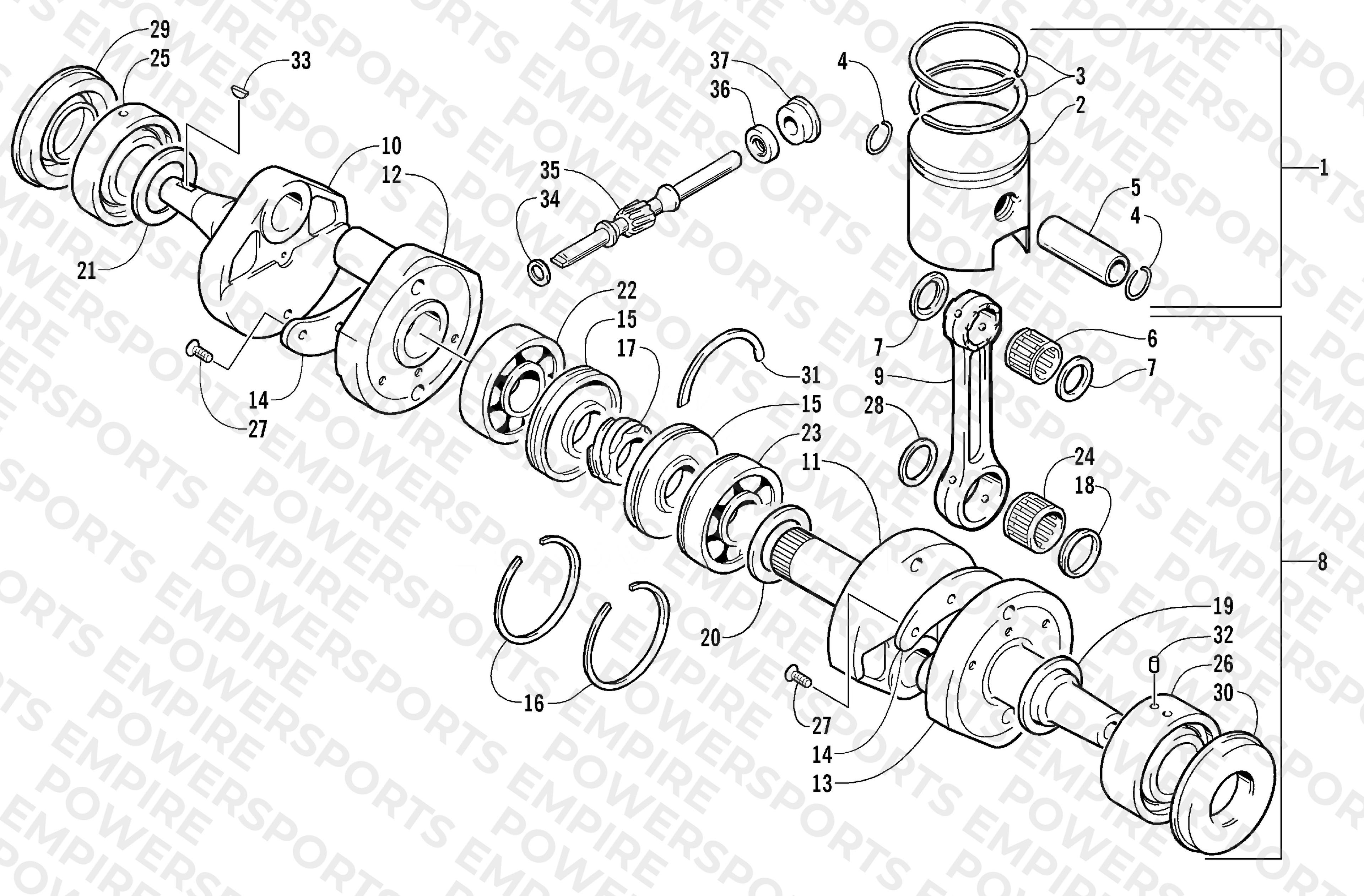 PISTON AND CRANKSHAFT