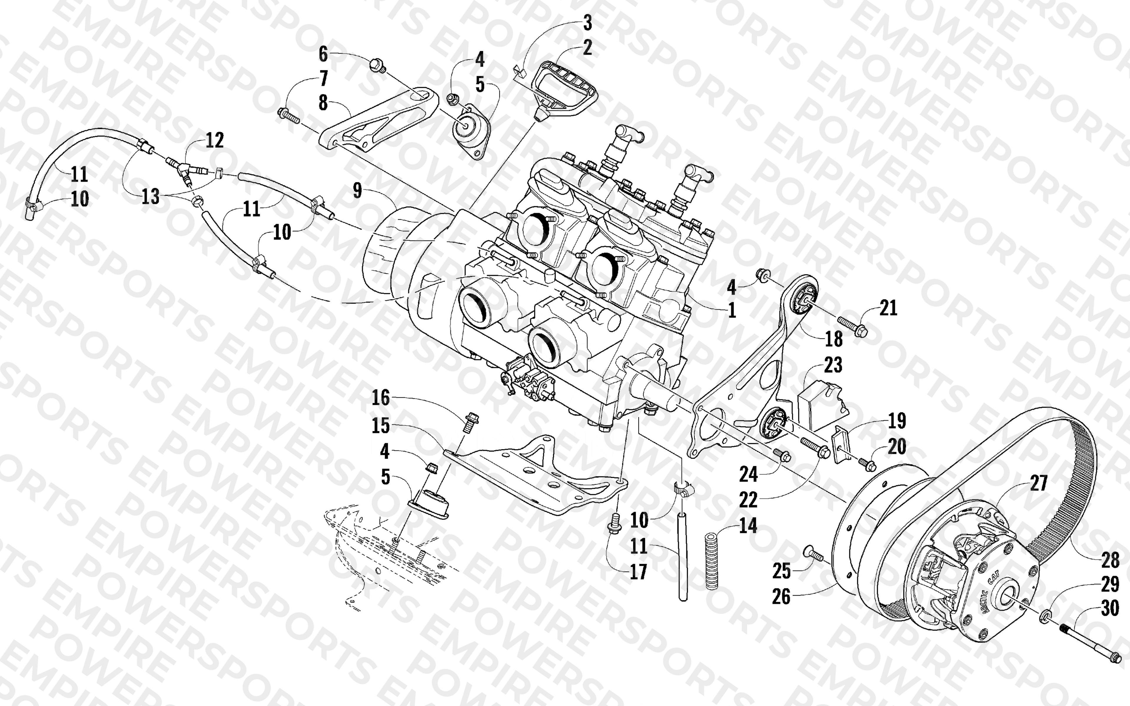 ENGINE AND RELATED PARTS