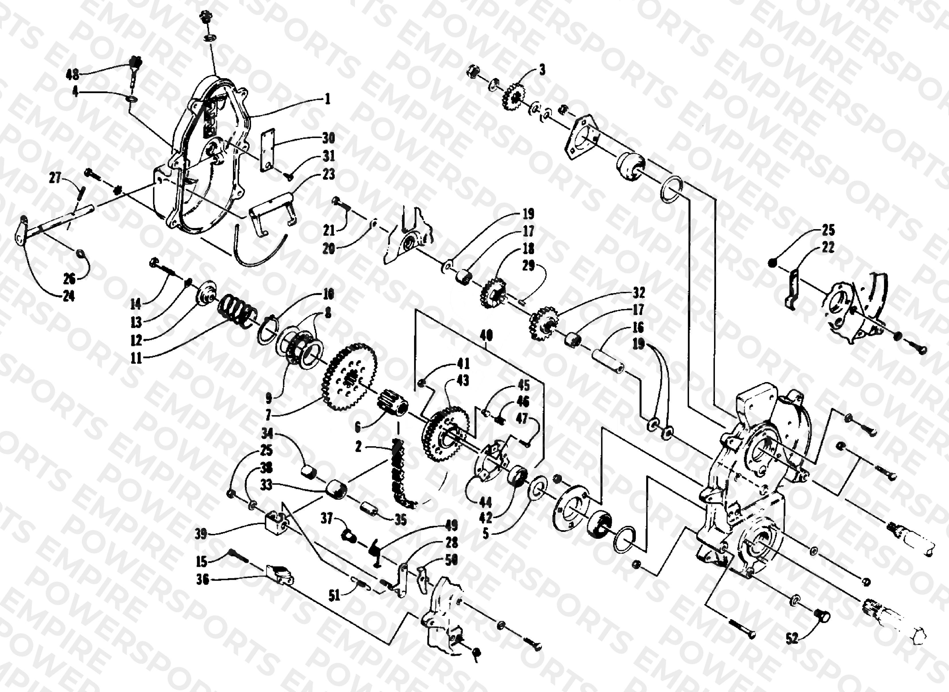 DRIVE/REVERSE DROPCASE ASSEMBLY